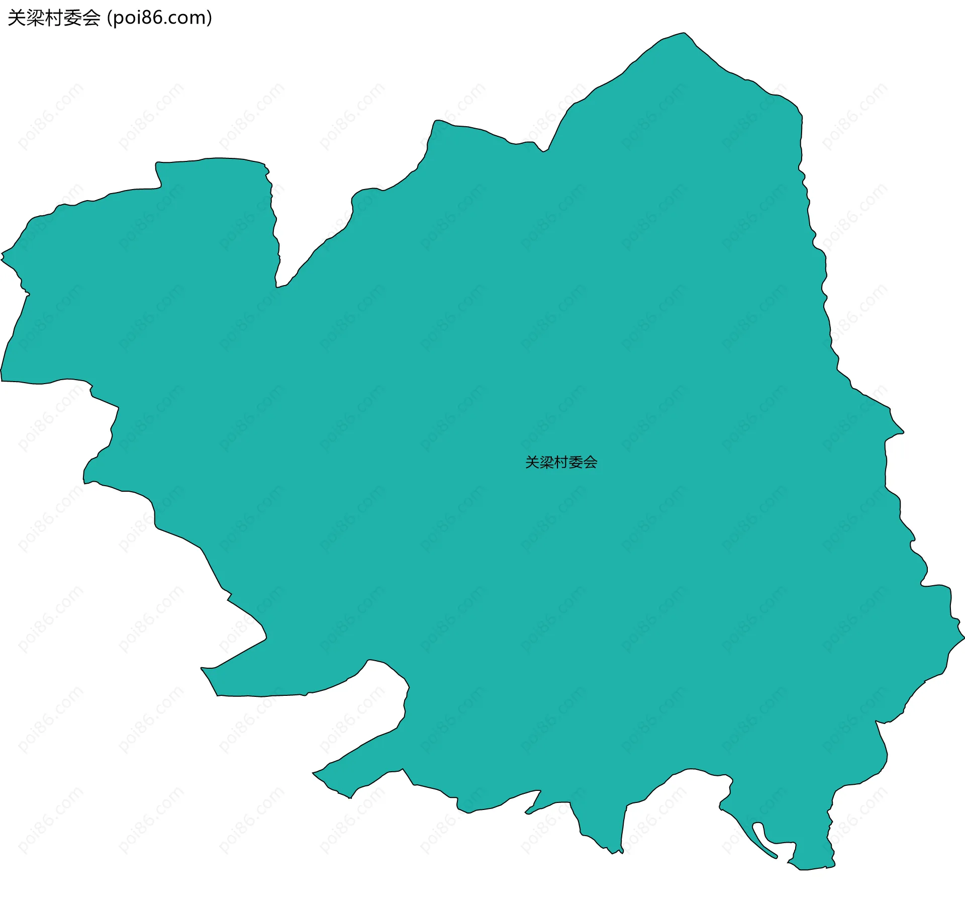 关梁村委会边界地图