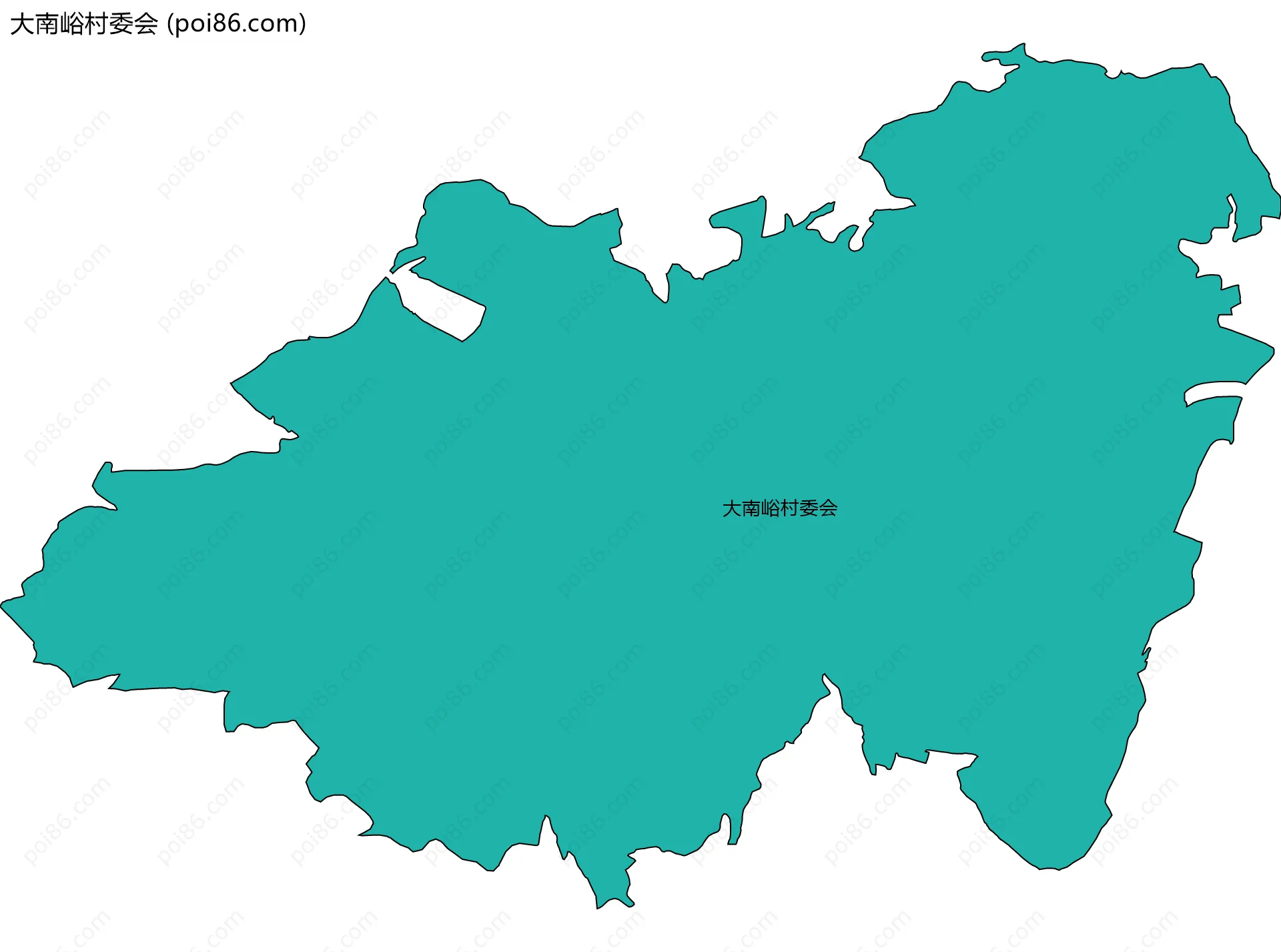 大南峪村委会边界地图