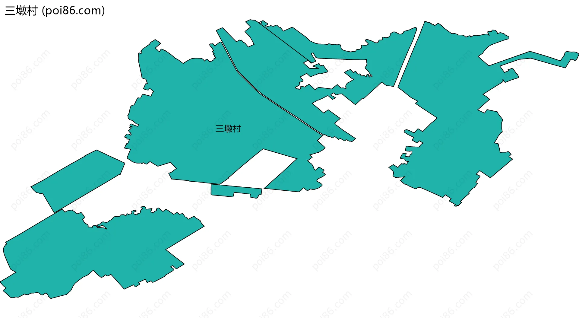 三墩村边界地图