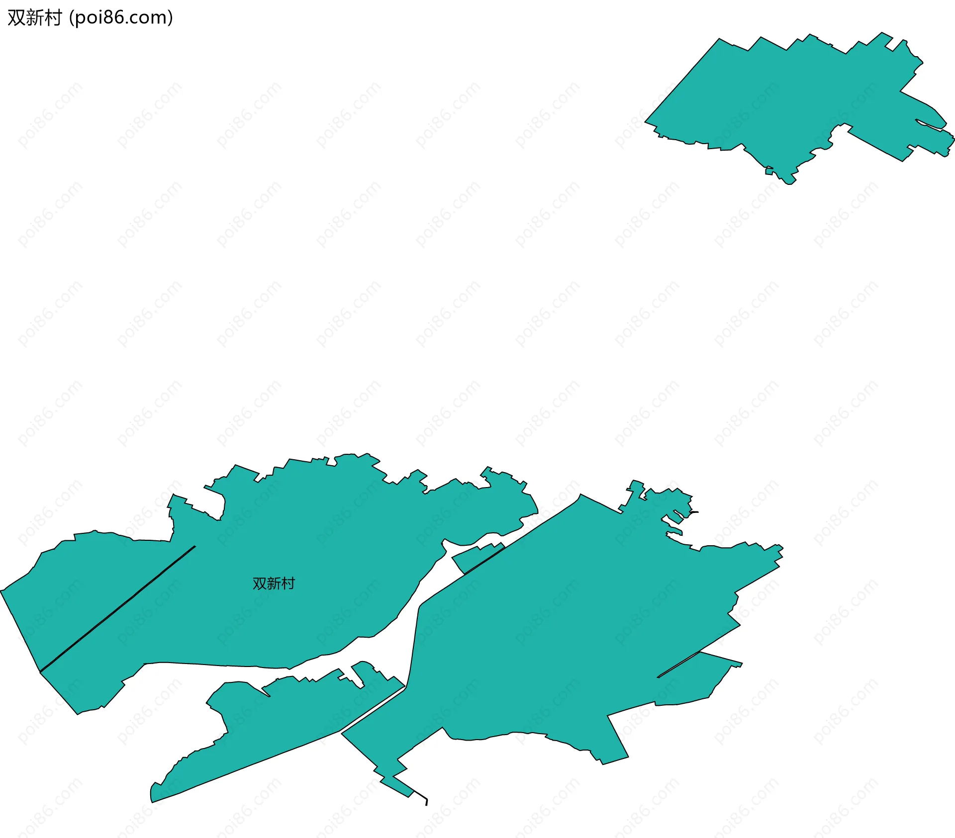 双新村边界地图