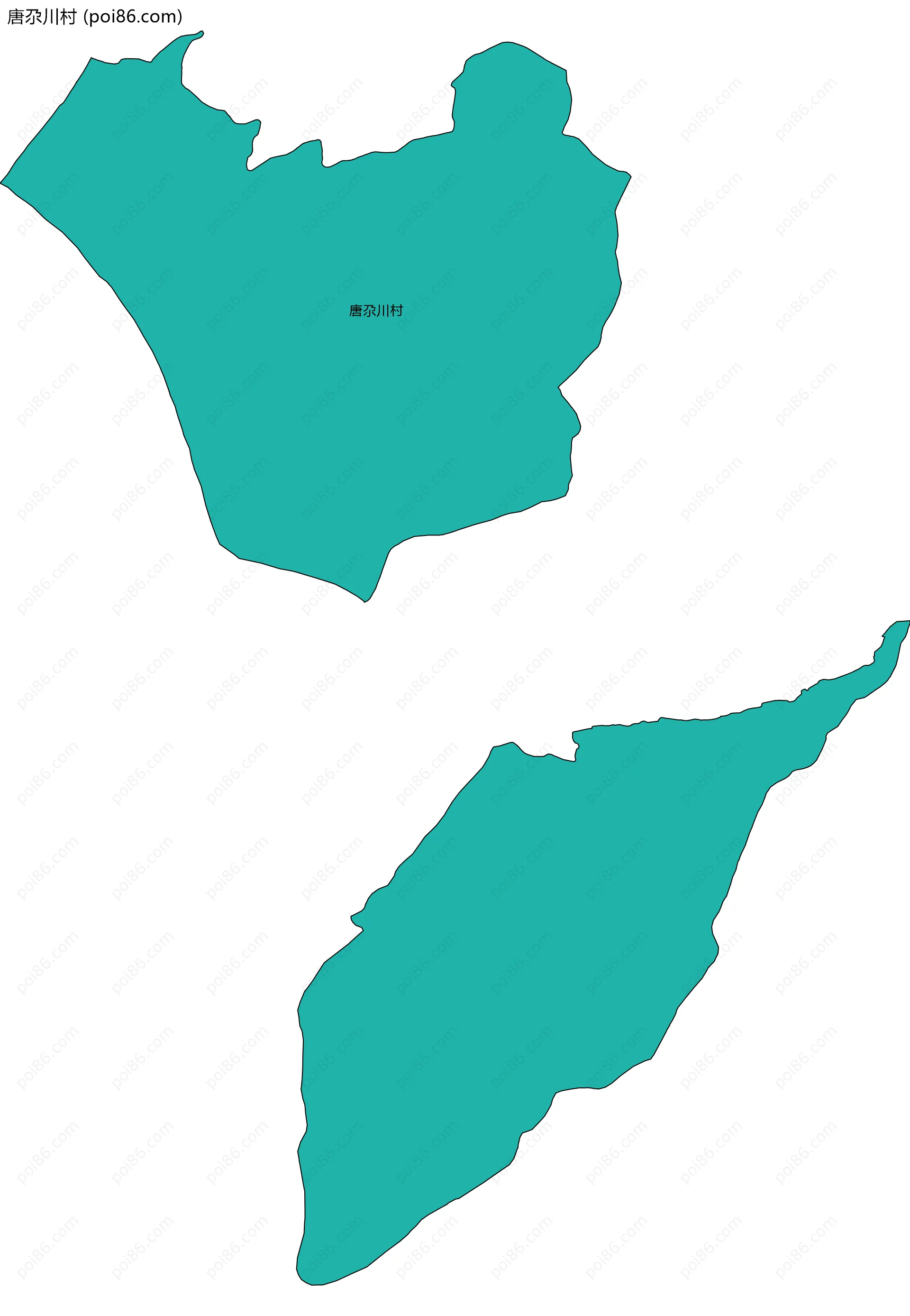 唐尕川村边界地图