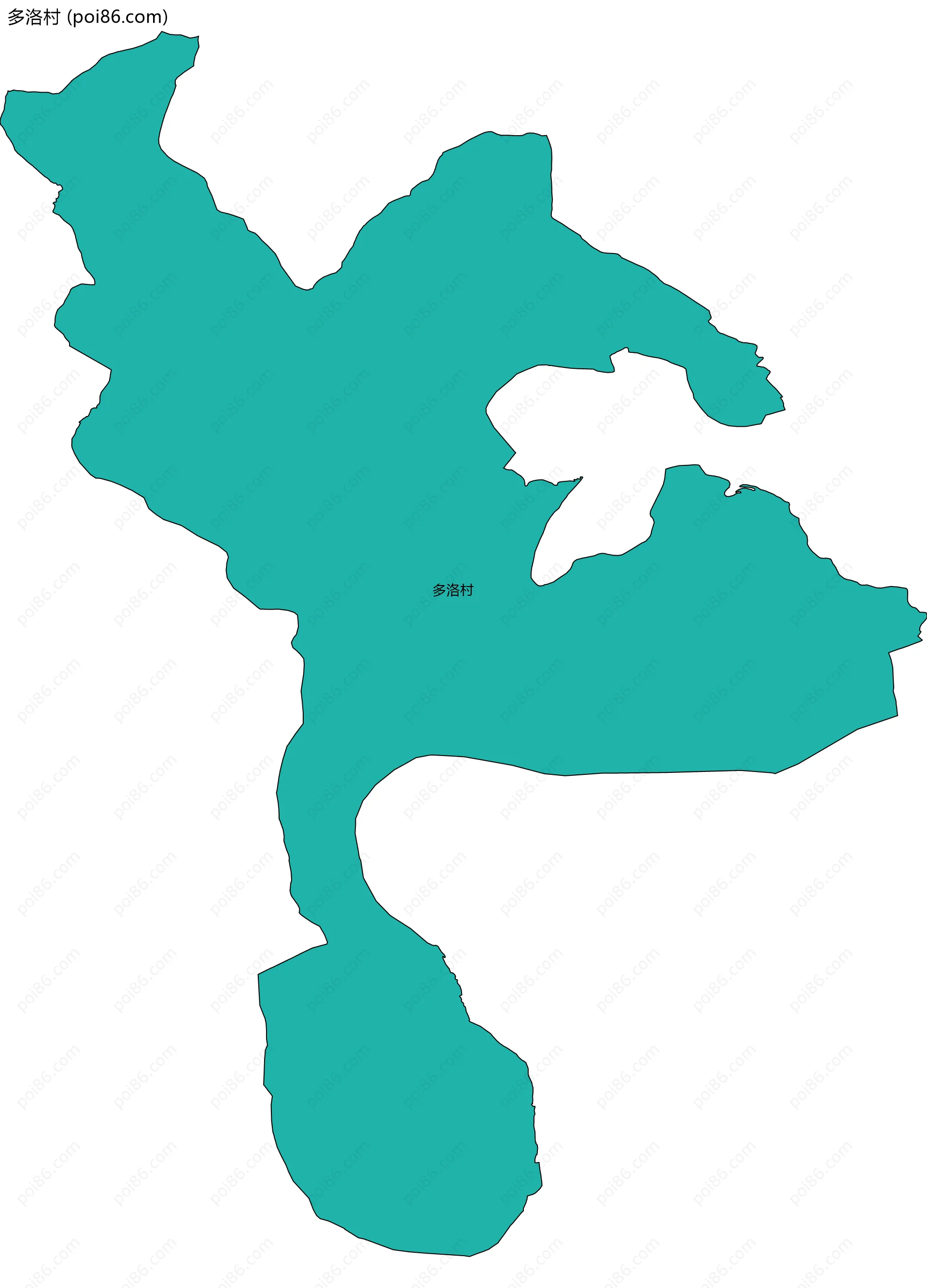 多洛村边界地图