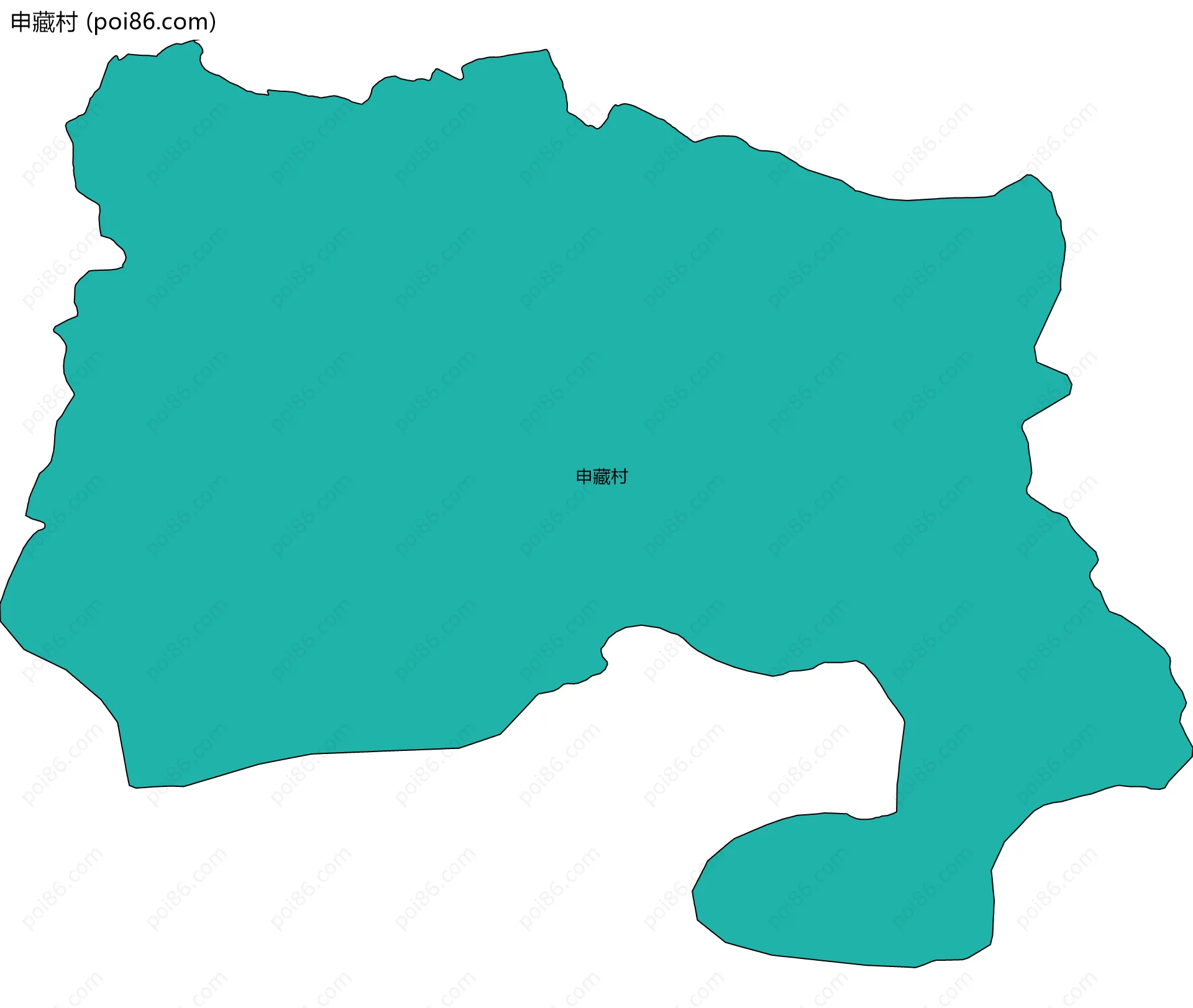 申藏村边界地图