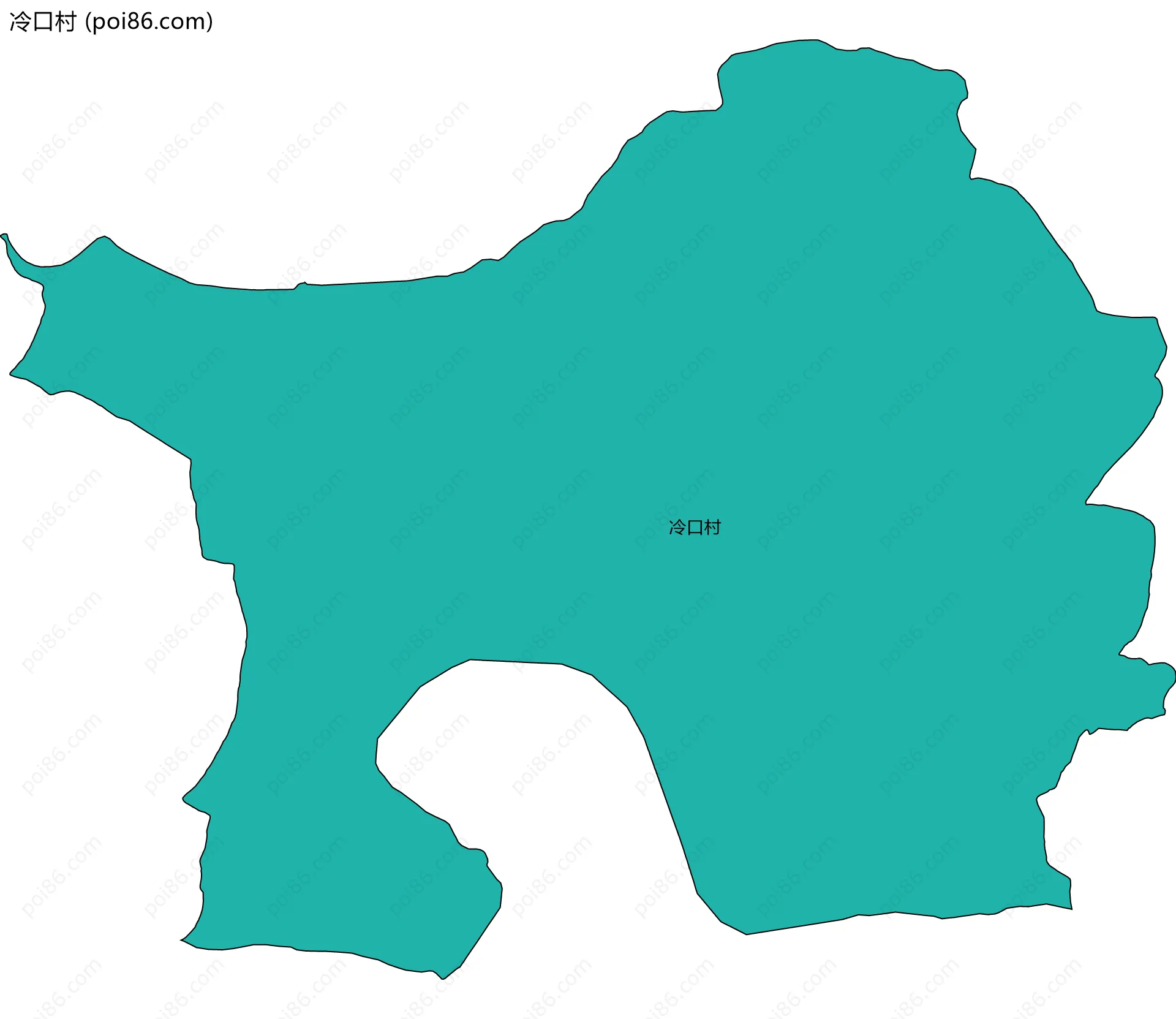 冷口村边界地图