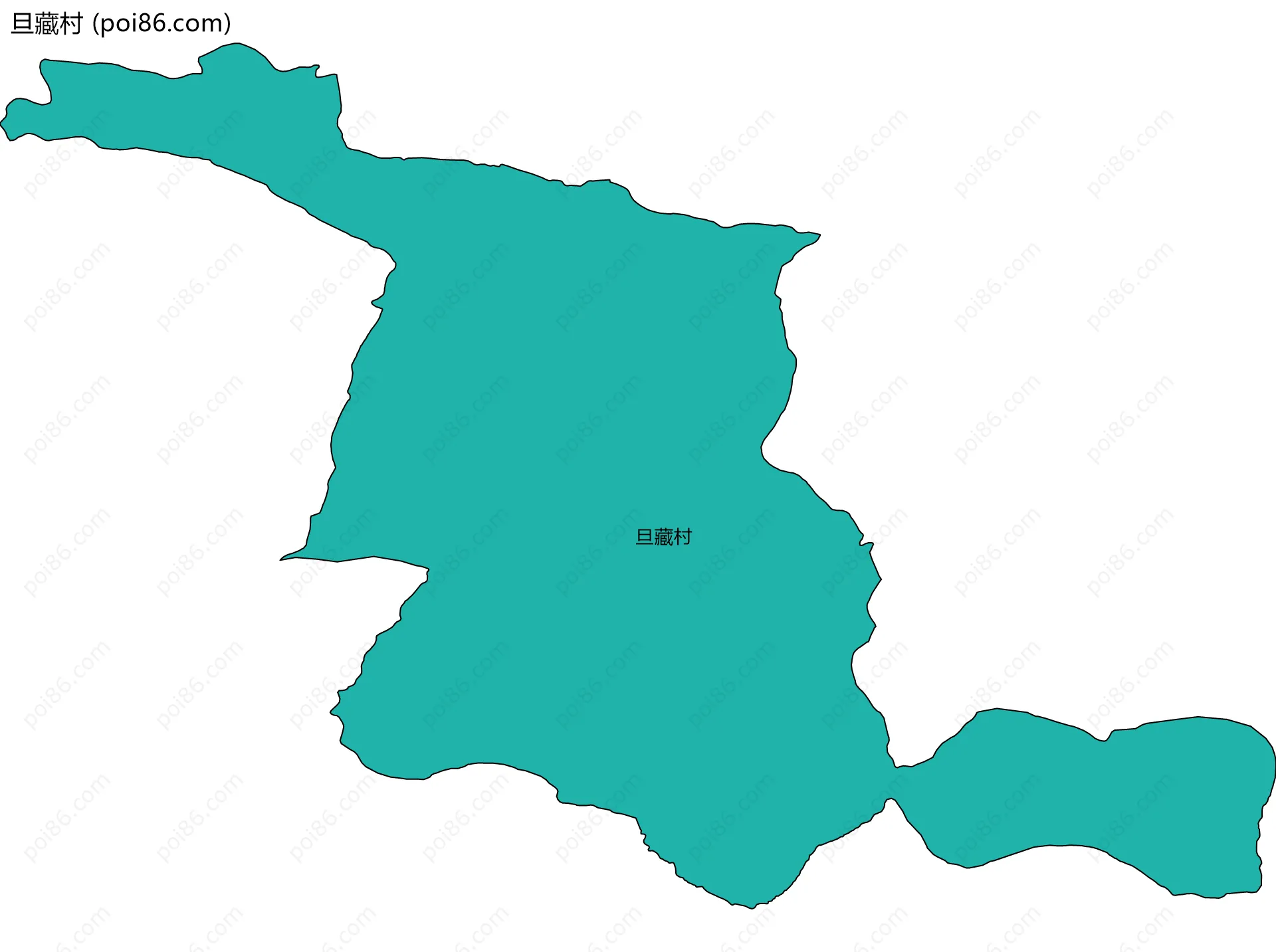 旦藏村边界地图