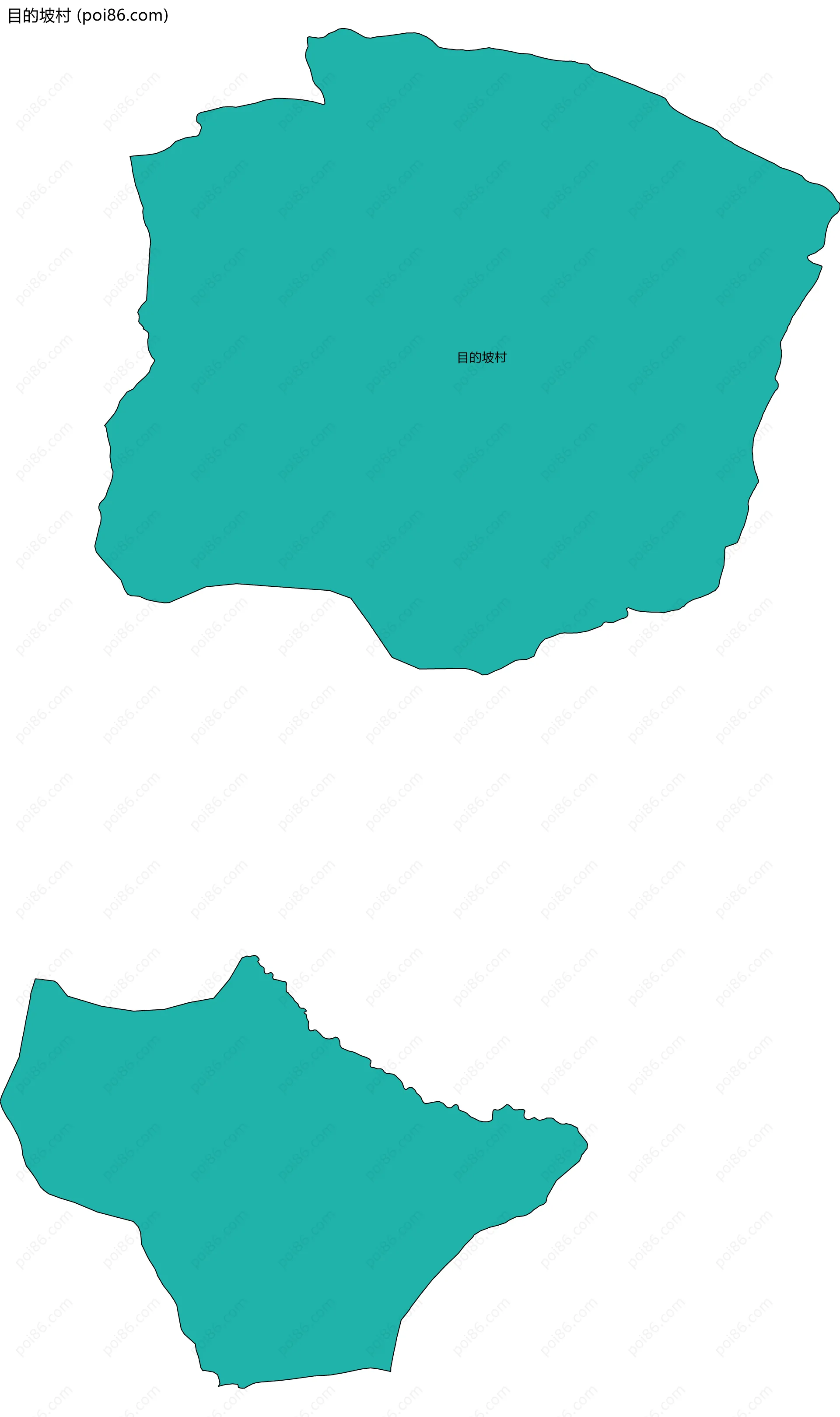 目的坡村边界地图
