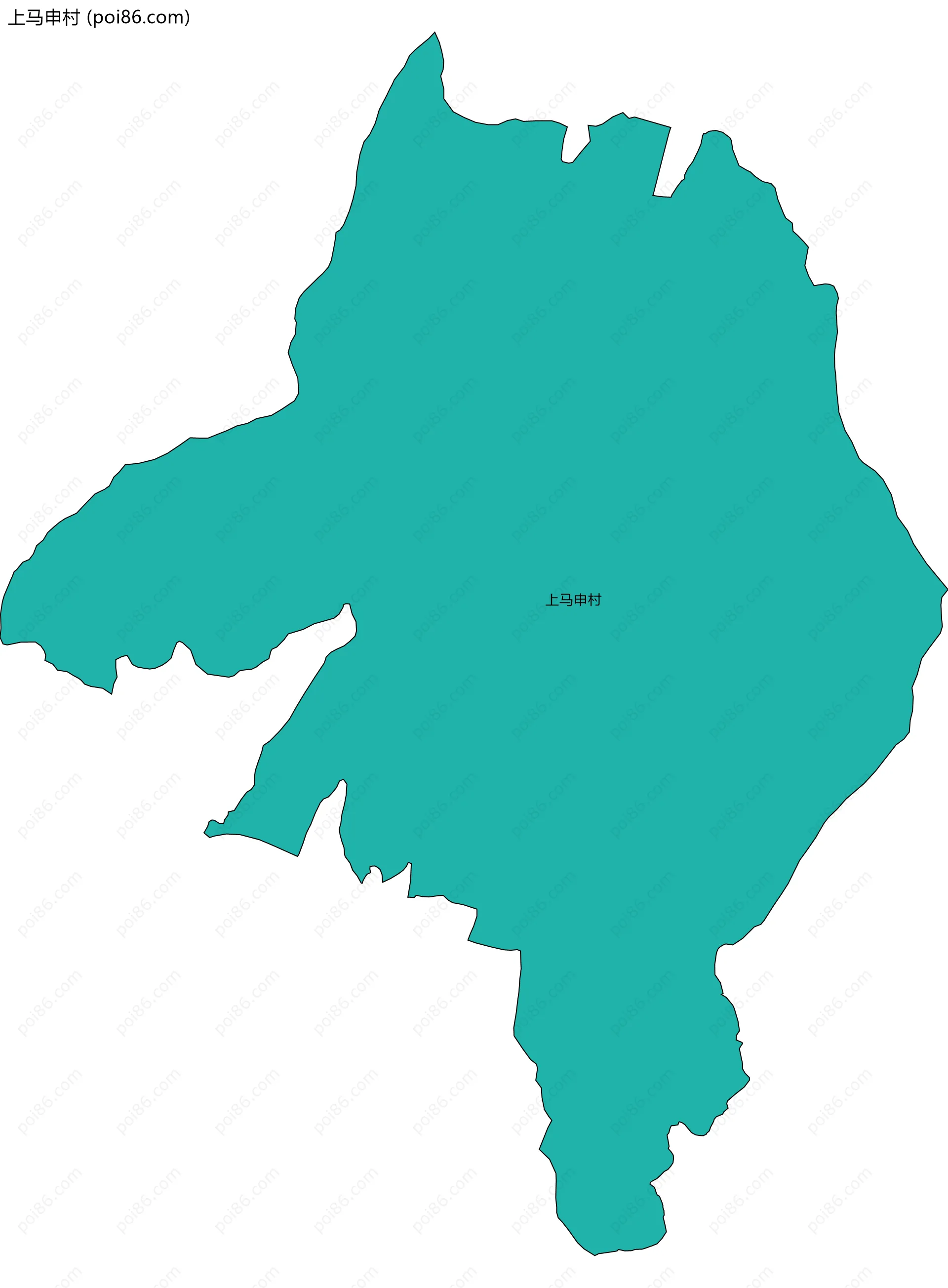 上马申村边界地图