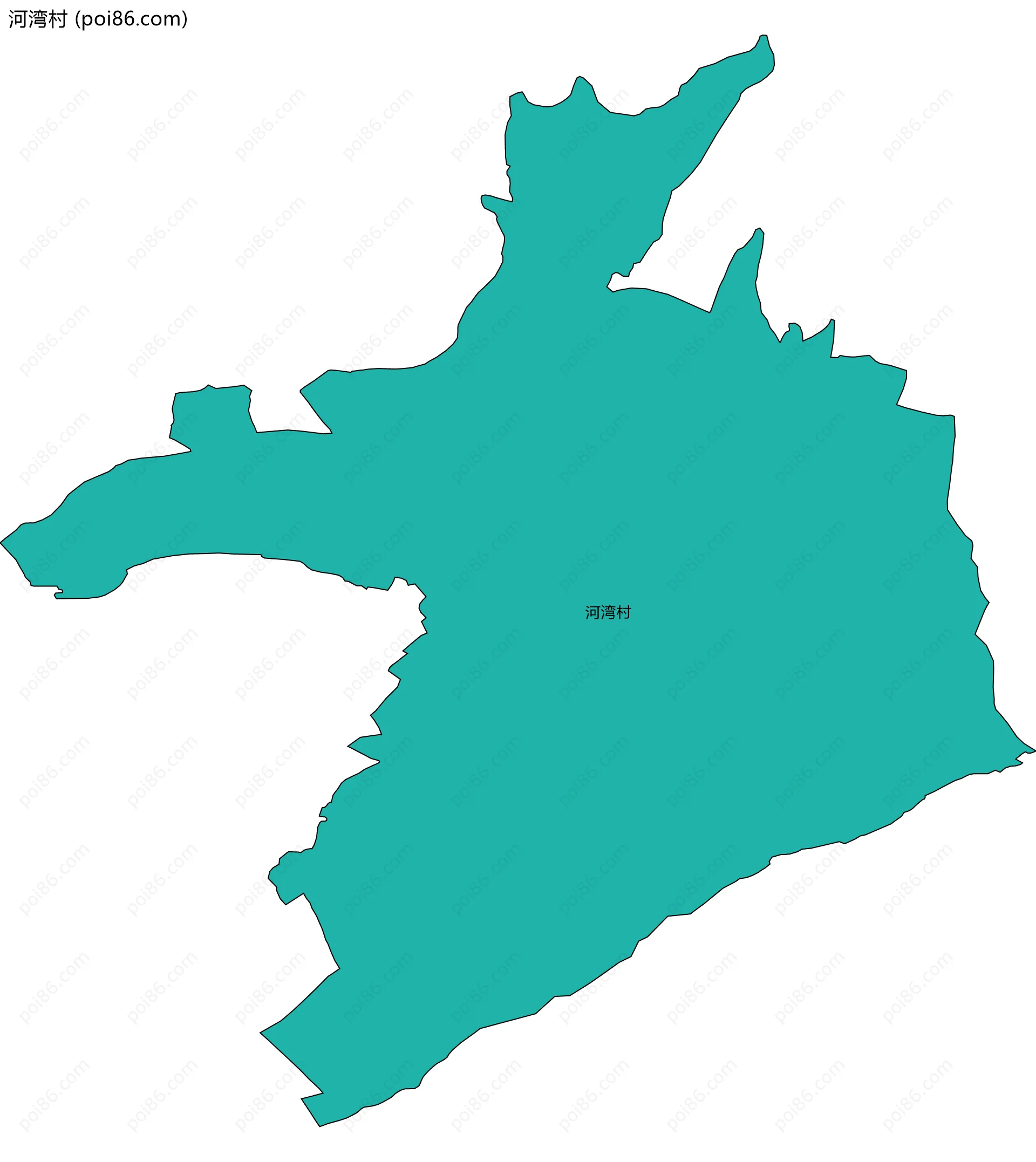 河湾村边界地图