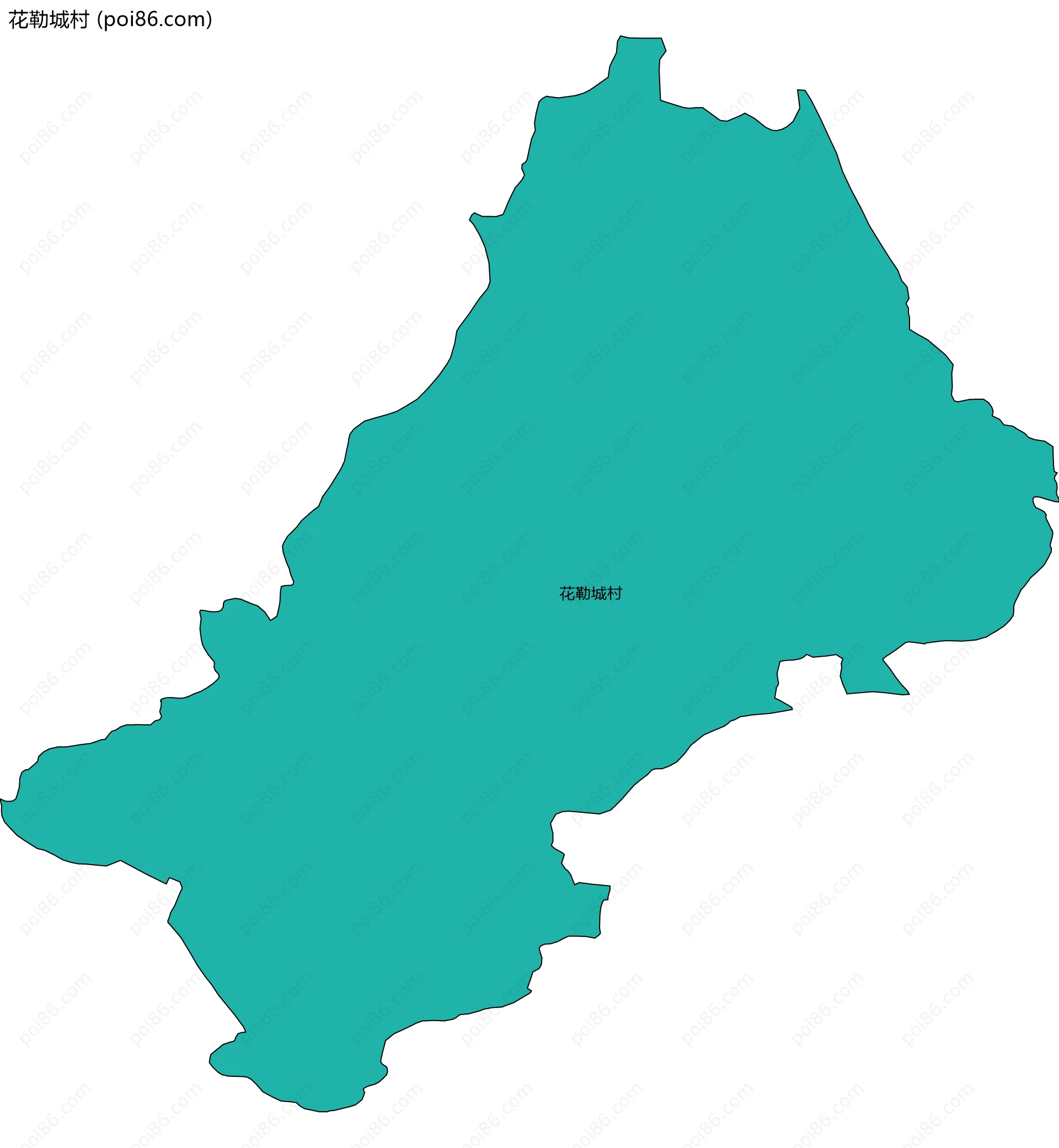 花勒城村边界地图