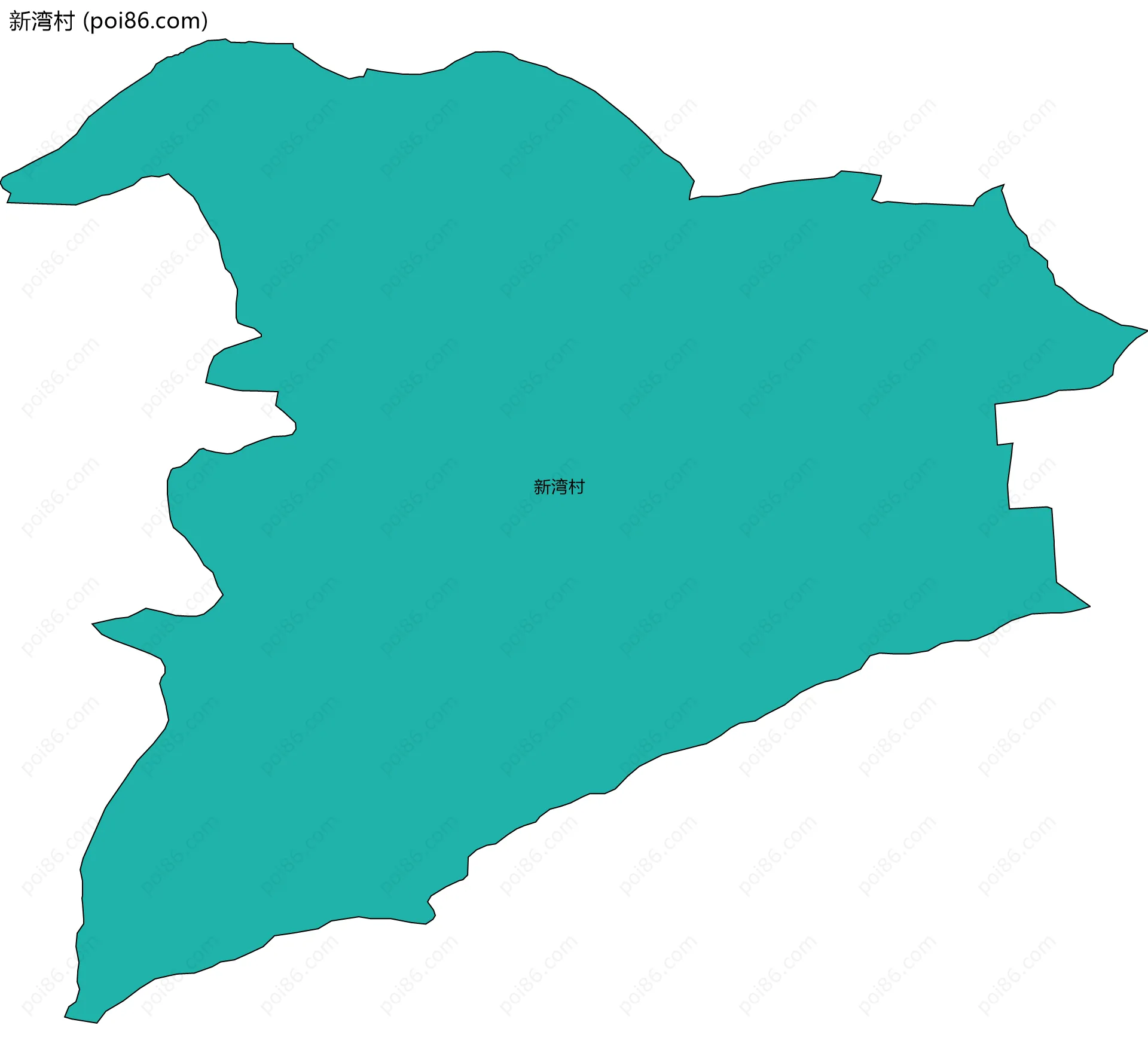 新湾村边界地图