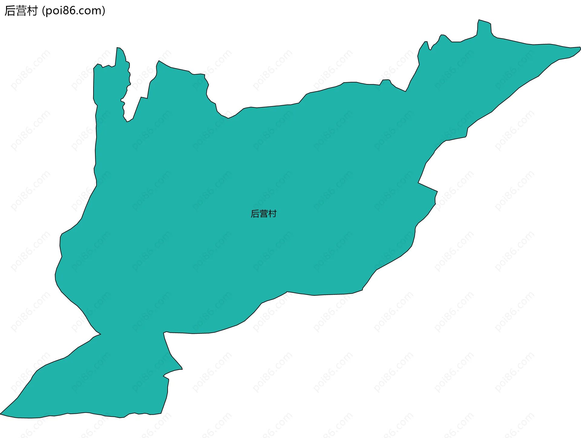 后营村边界地图