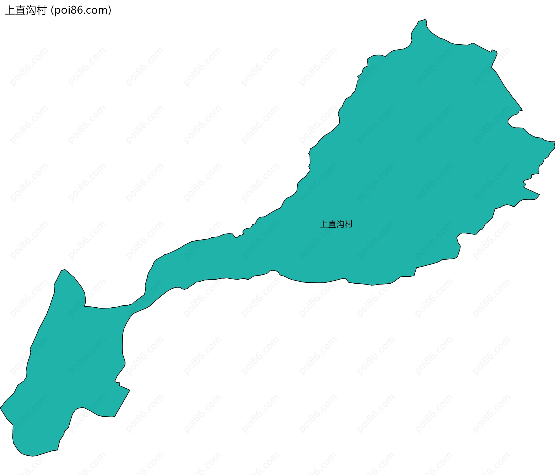 上直沟村边界地图