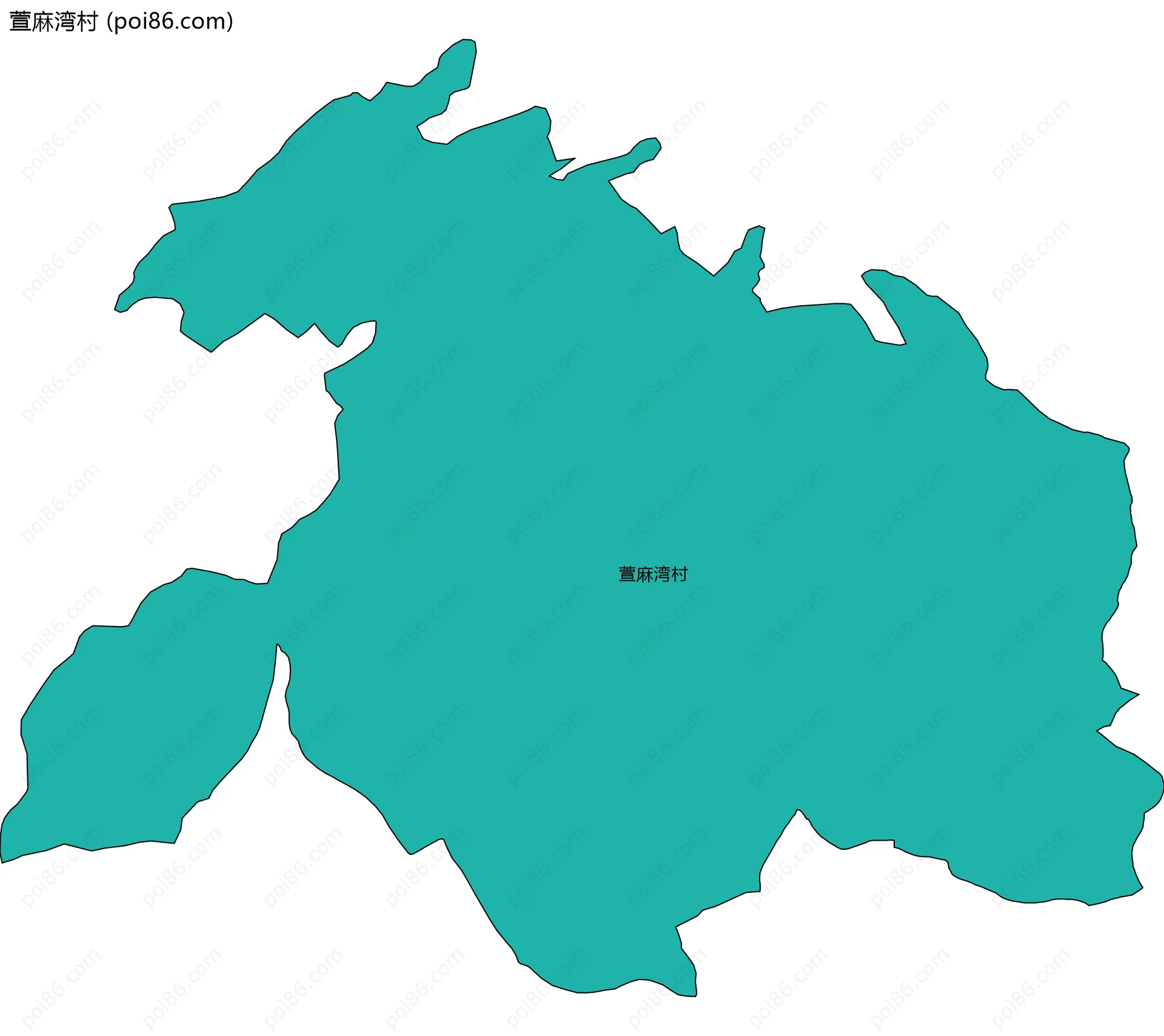 萱麻湾村边界地图