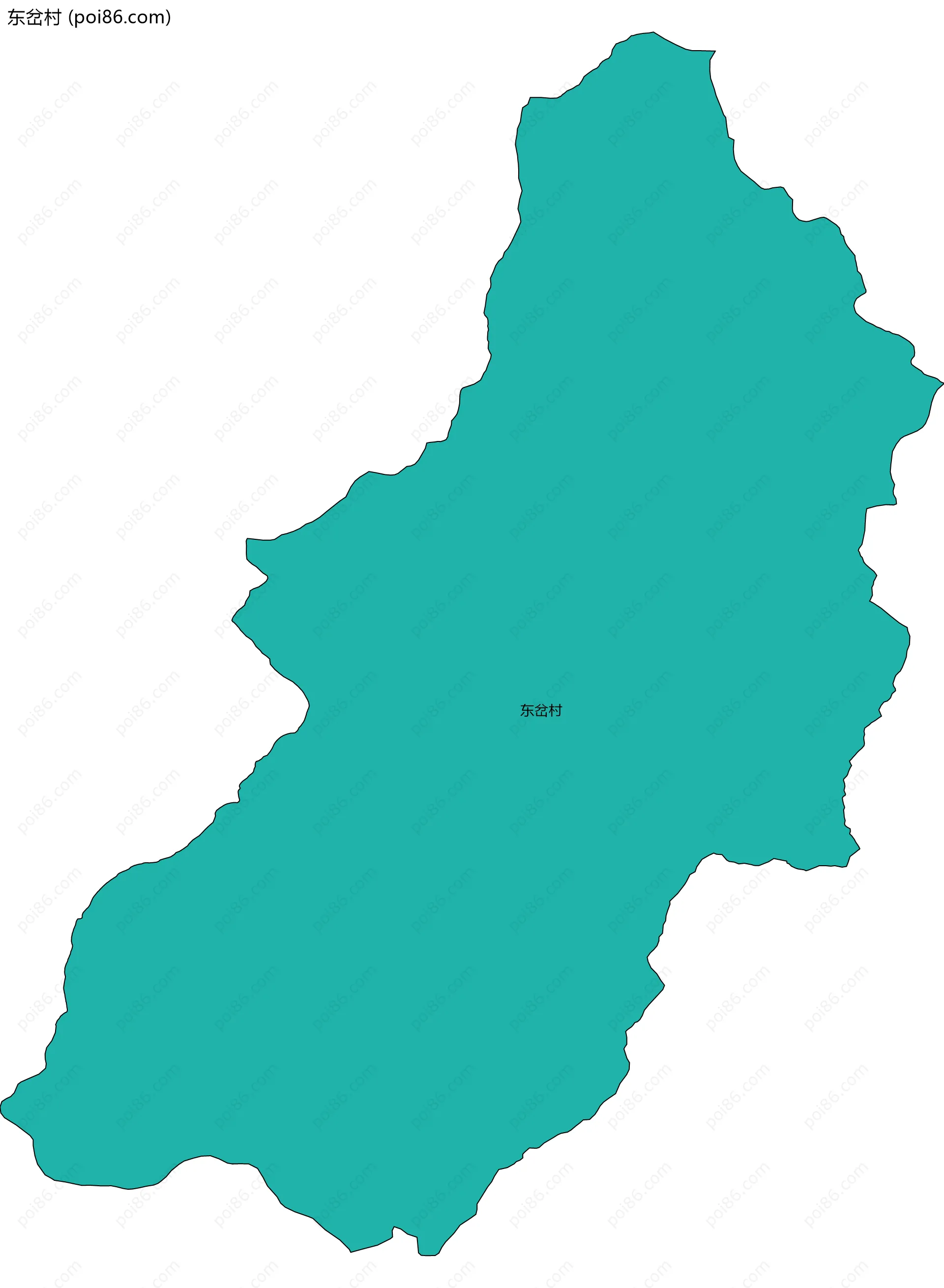 东岔村边界地图