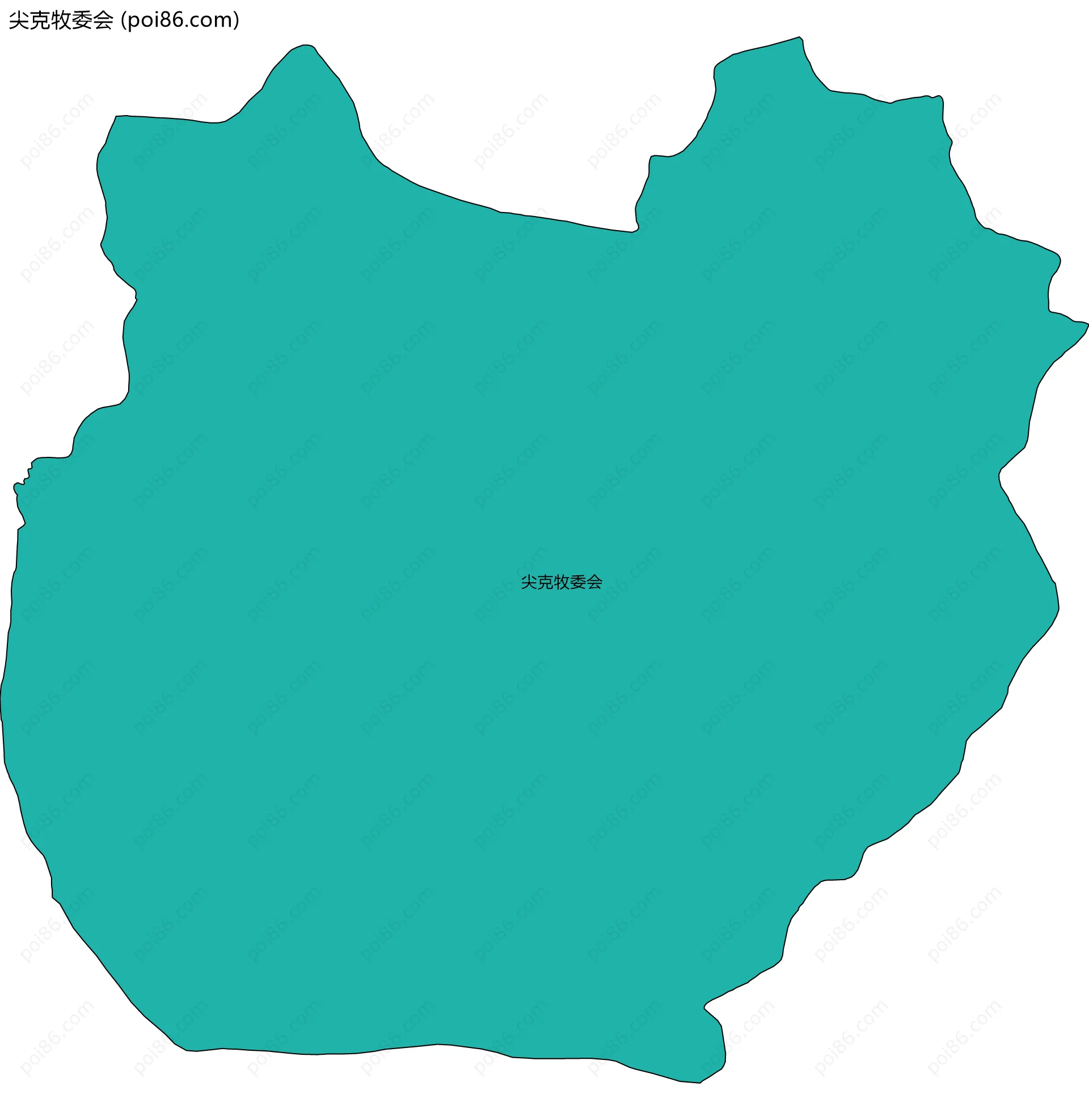 尖克牧委会边界地图