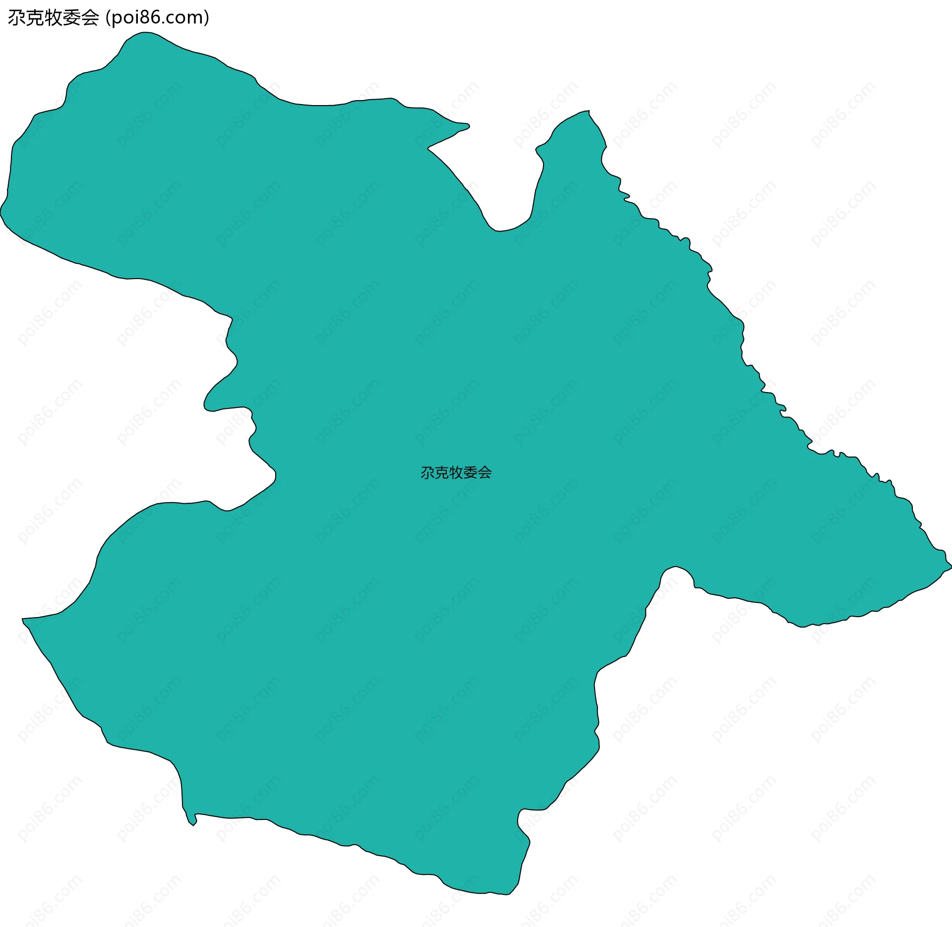 尕克牧委会边界地图