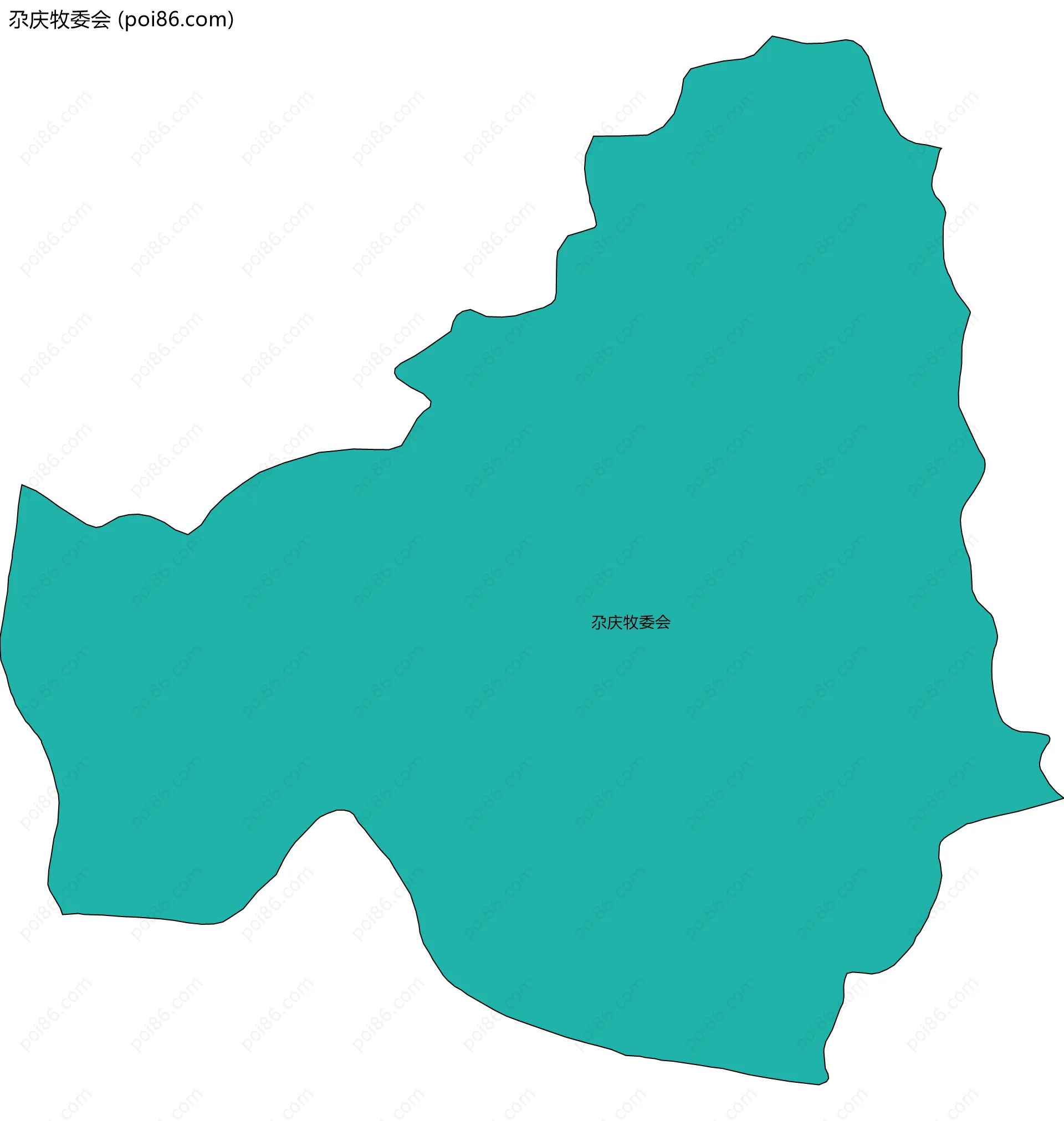 尕庆牧委会边界地图