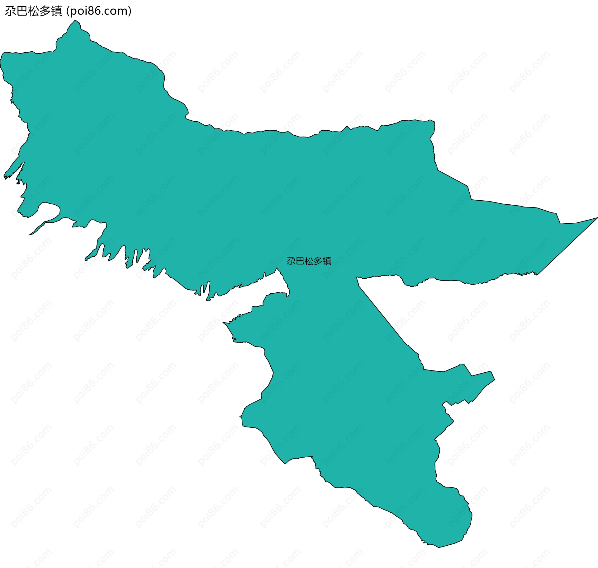 尕巴松多镇边界地图