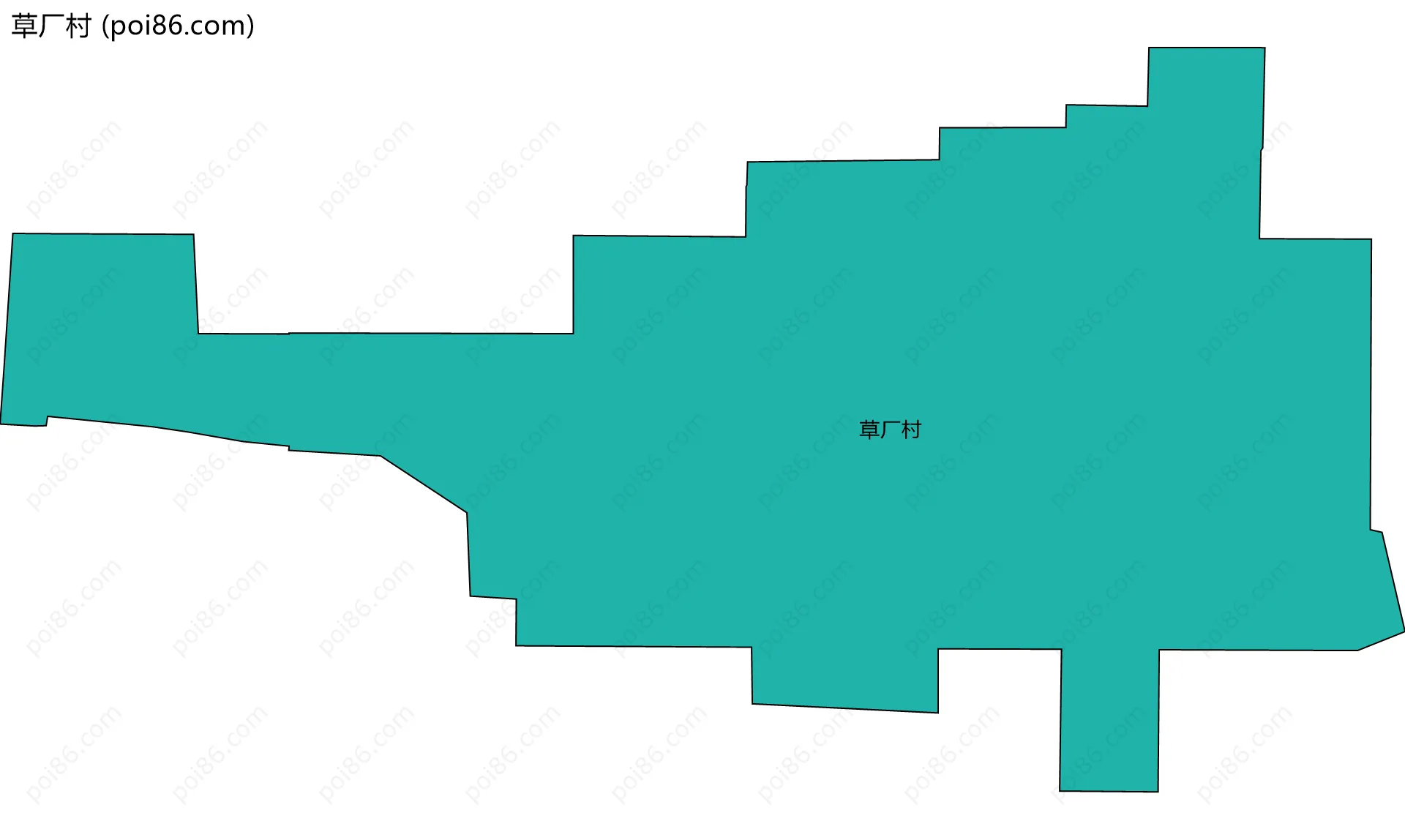 草厂村边界地图