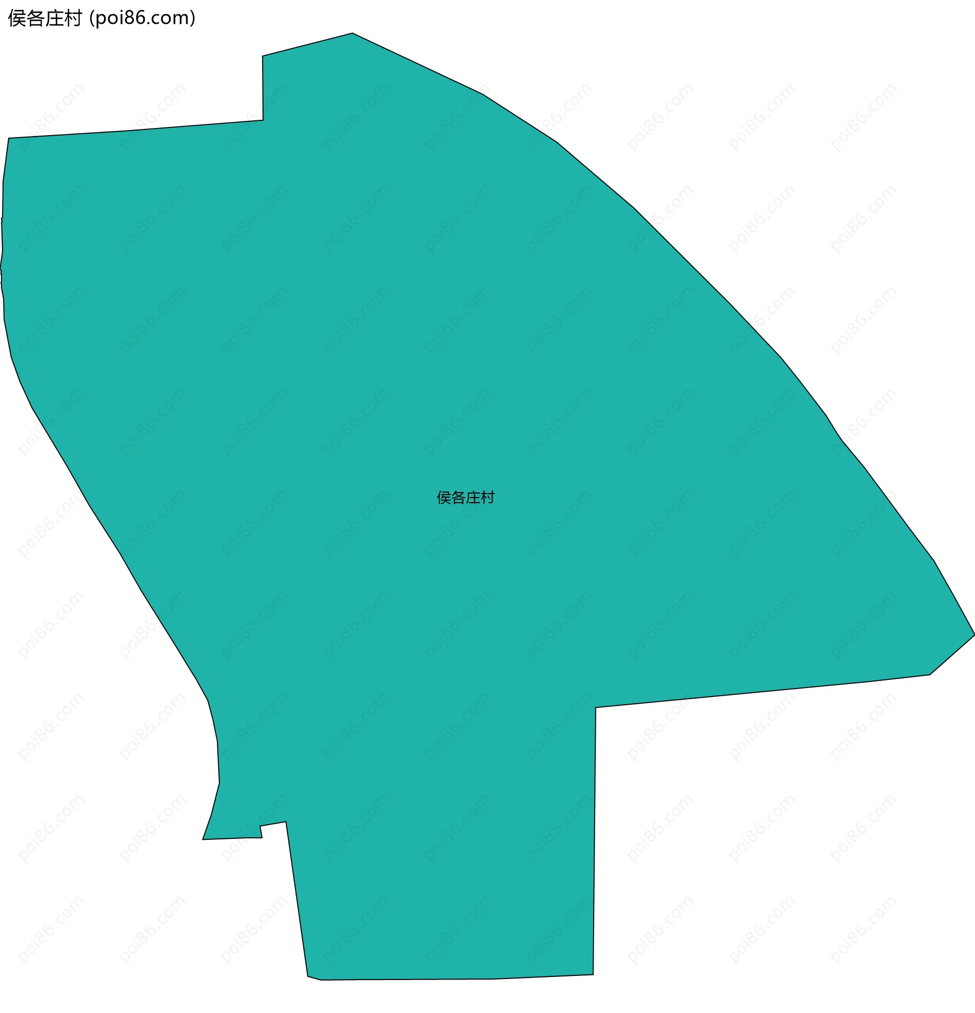 侯各庄村边界地图