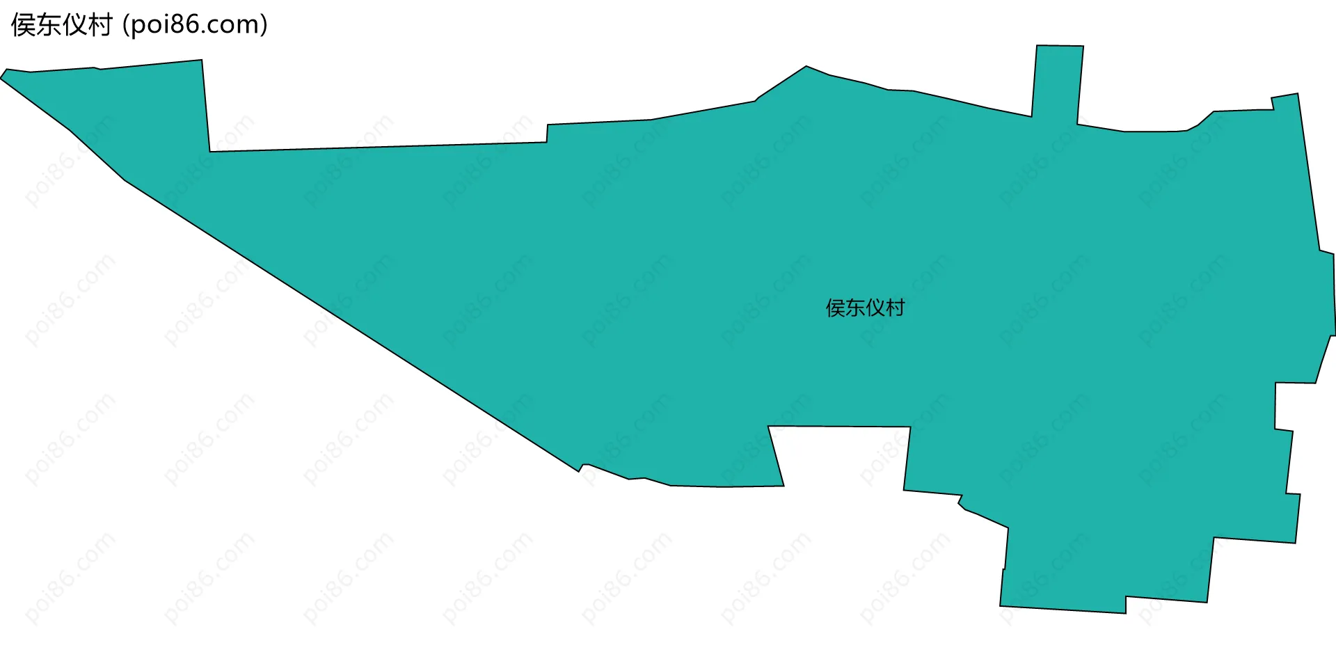 侯东仪村边界地图