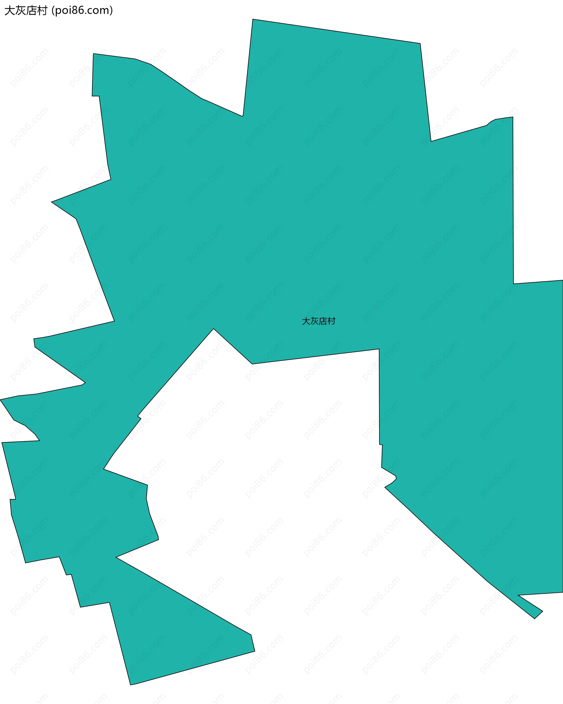 大灰店村边界地图