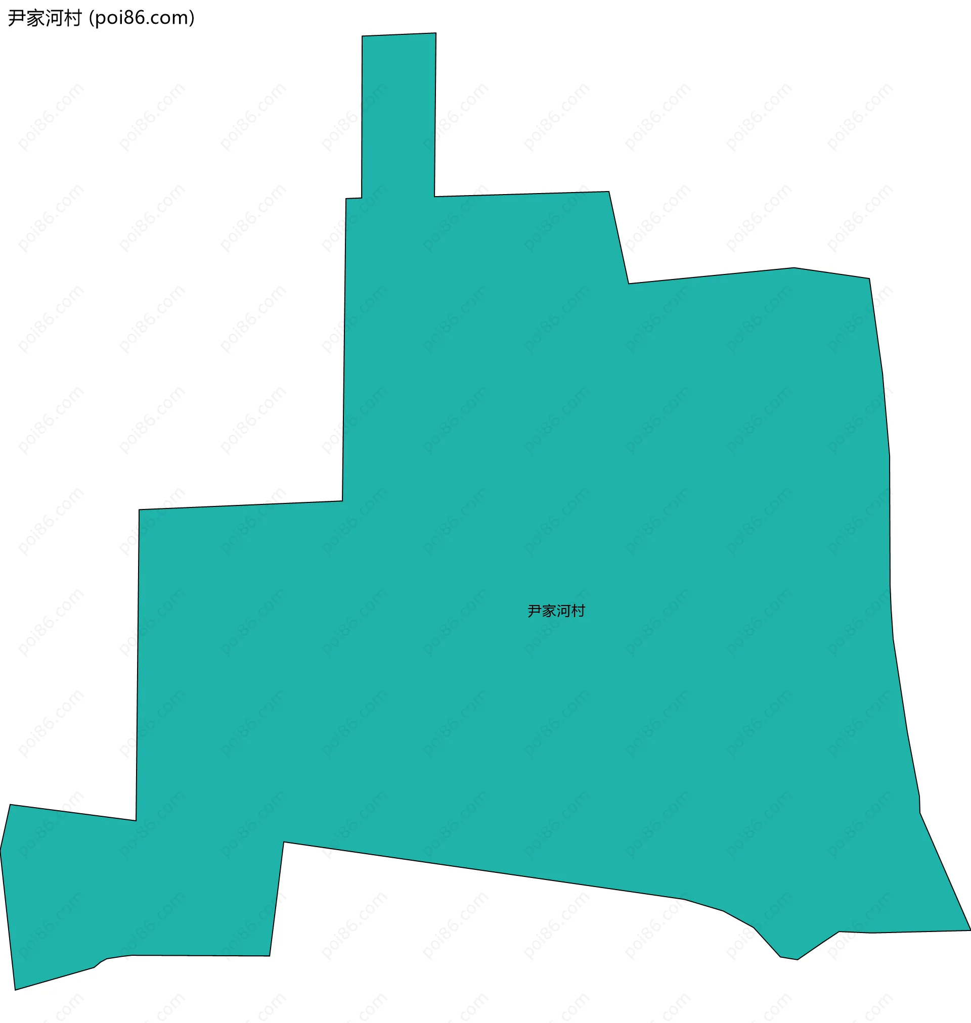 尹家河村边界地图