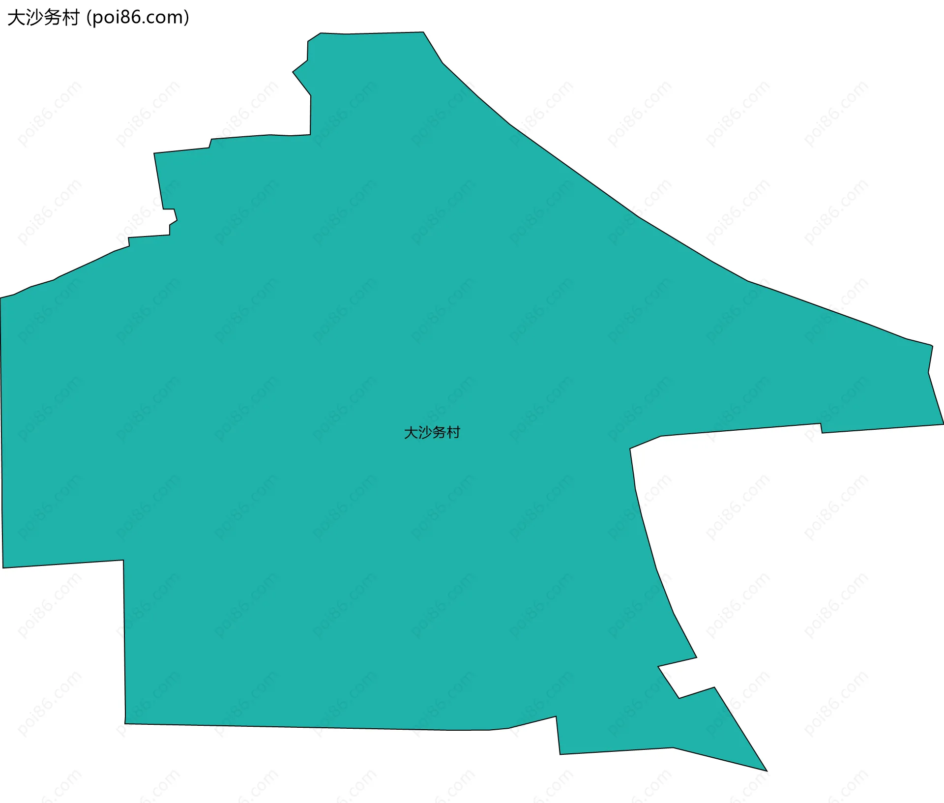 大沙务村边界地图