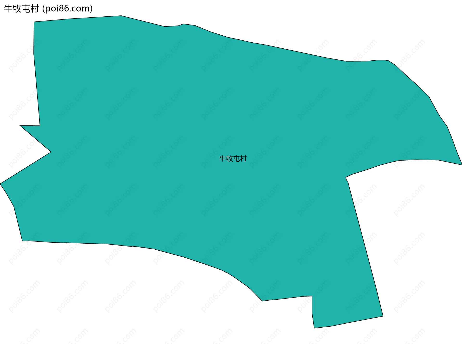 牛牧屯村边界地图