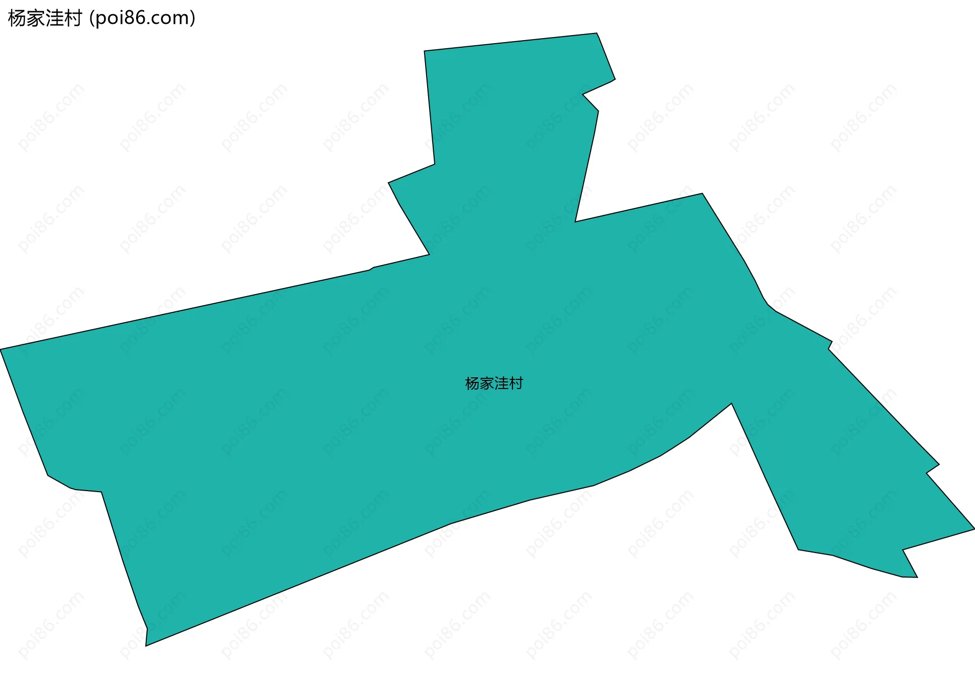 杨家洼村边界地图