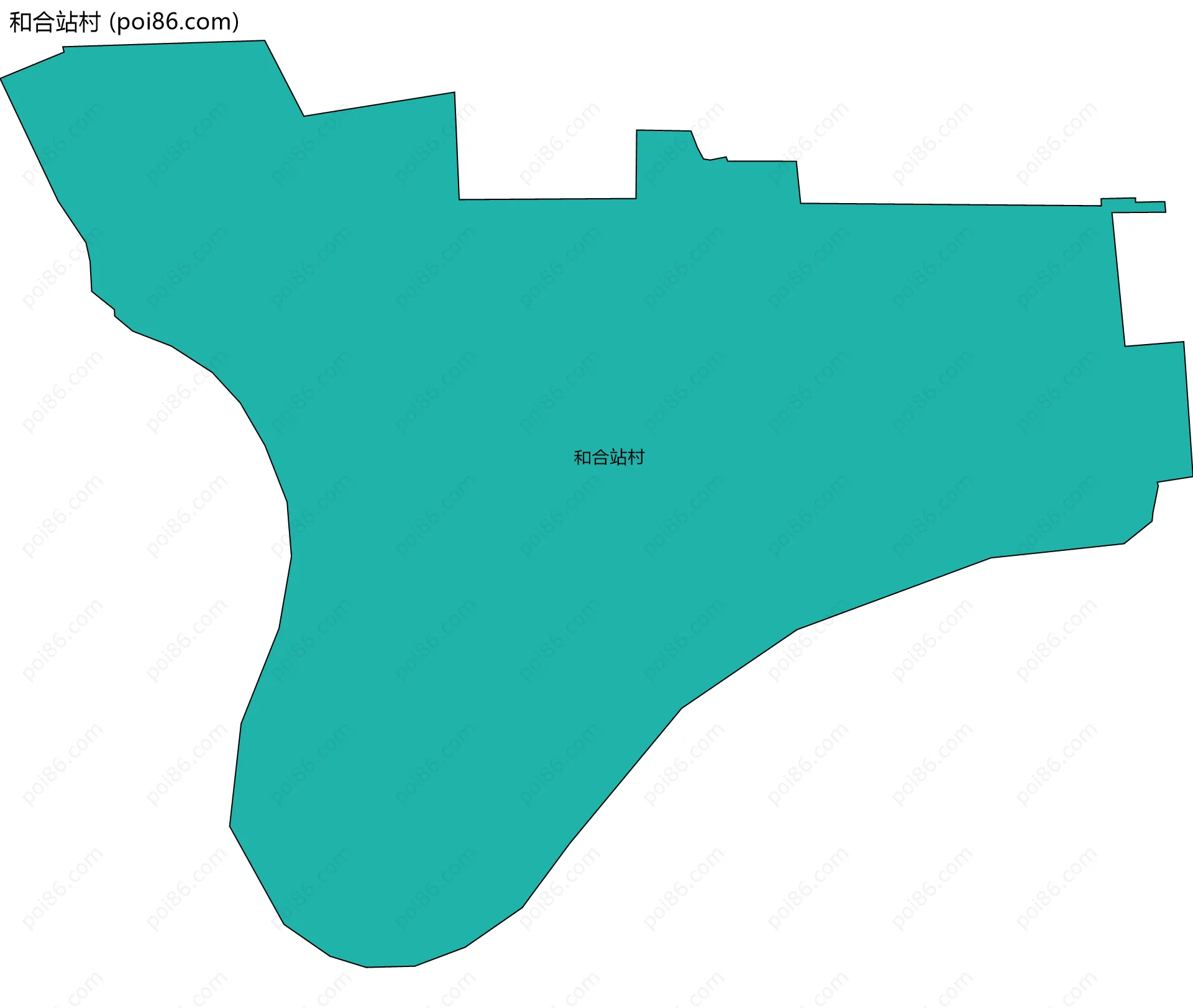 和合站村边界地图