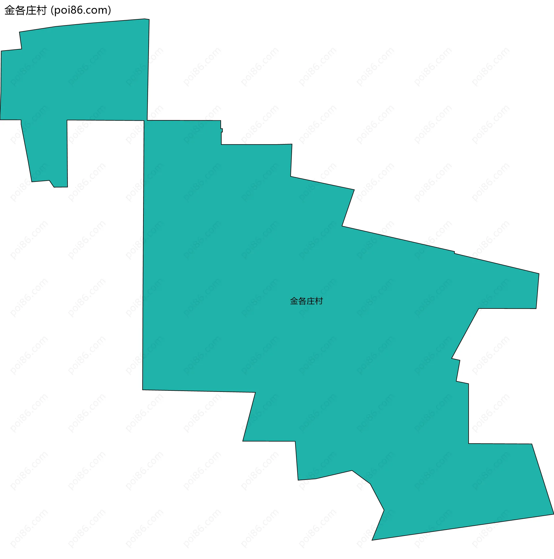 金各庄村边界地图