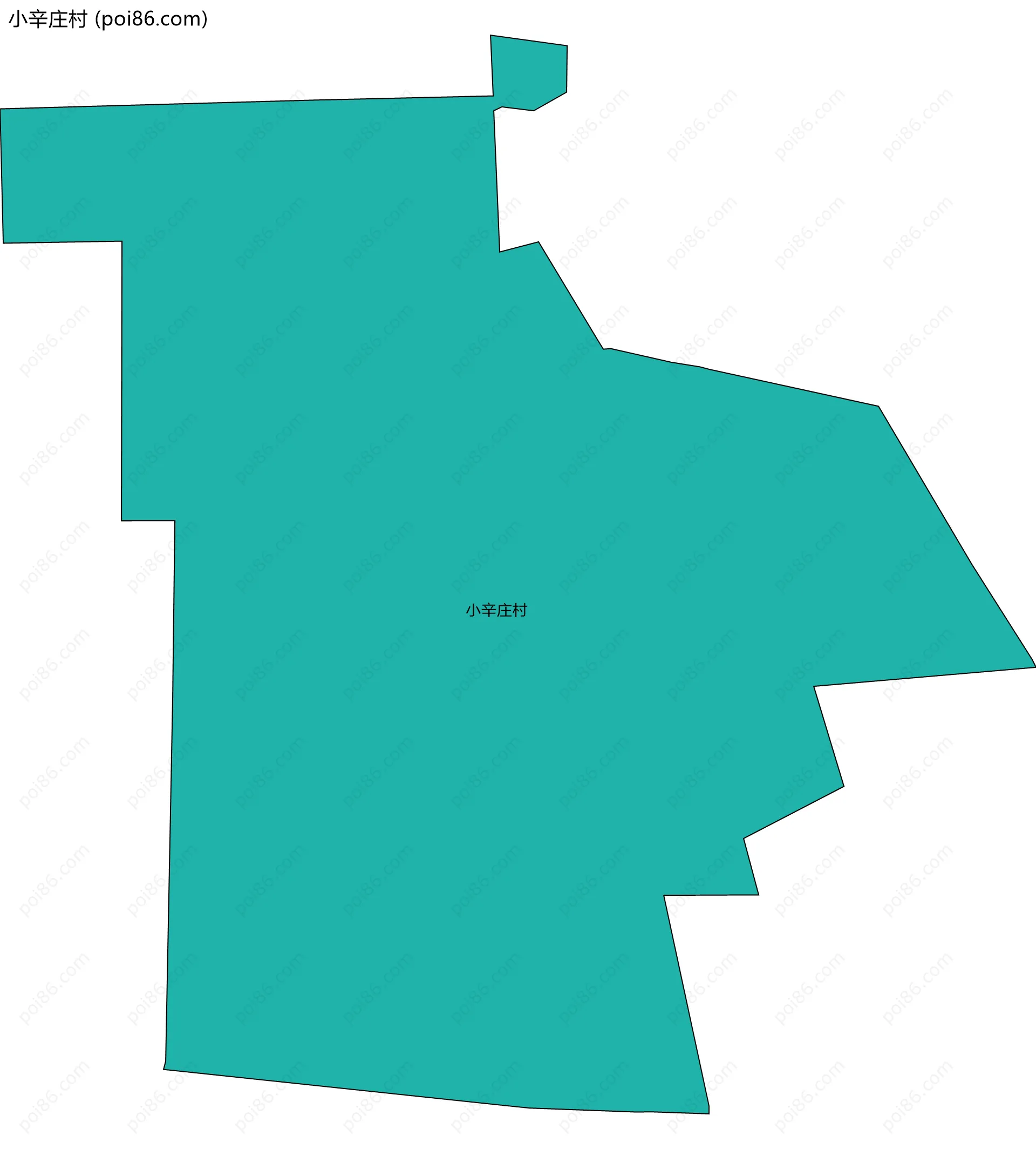 小辛庄村边界地图