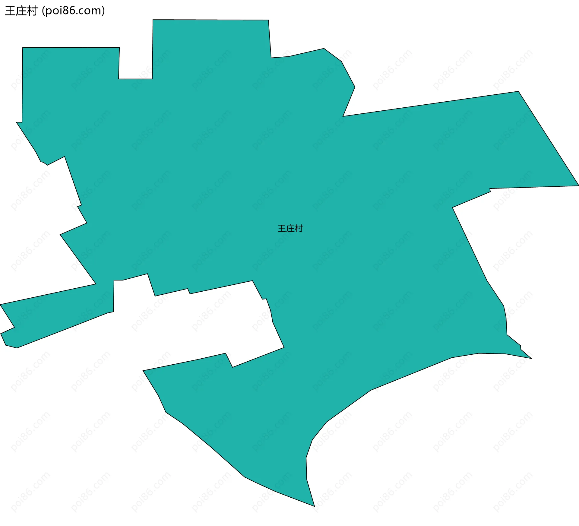 王庄村边界地图