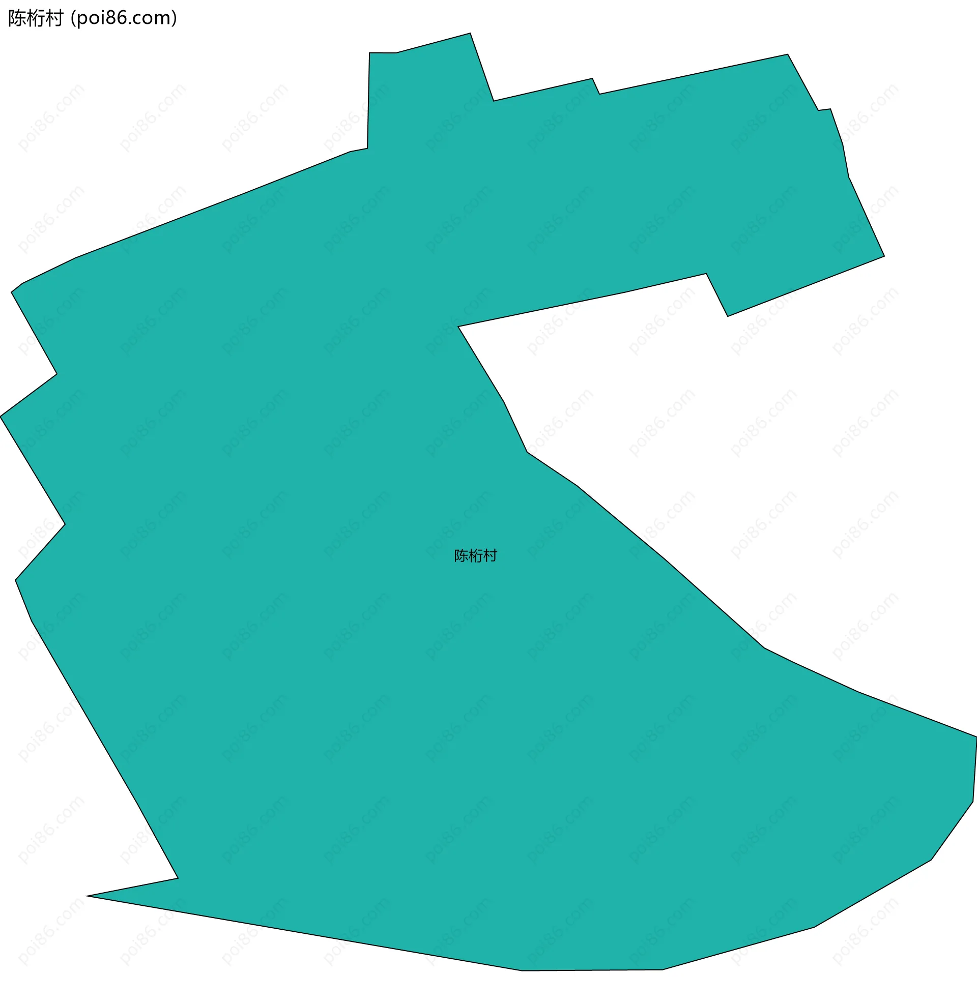 陈桁村边界地图