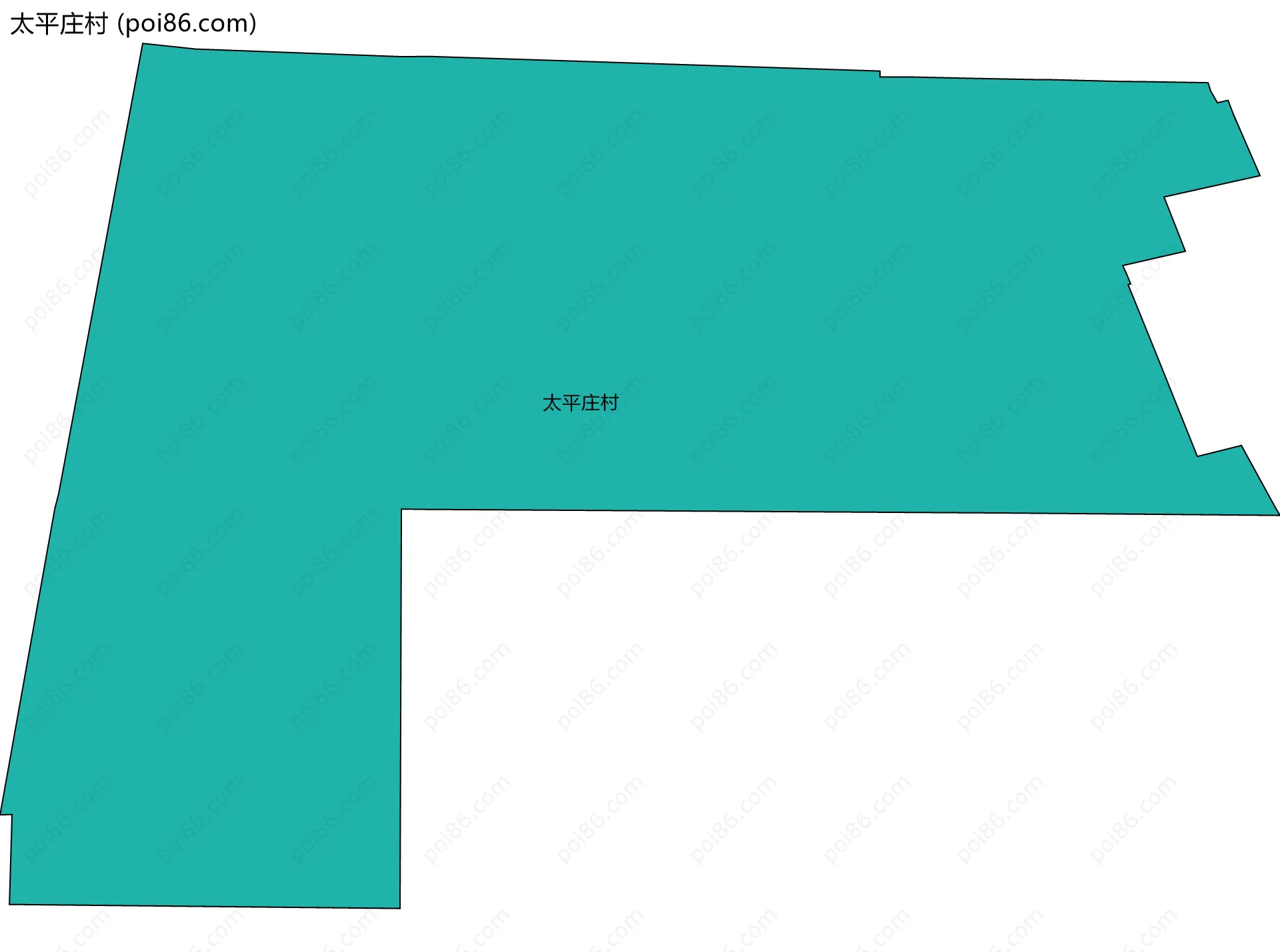 太平庄村边界地图