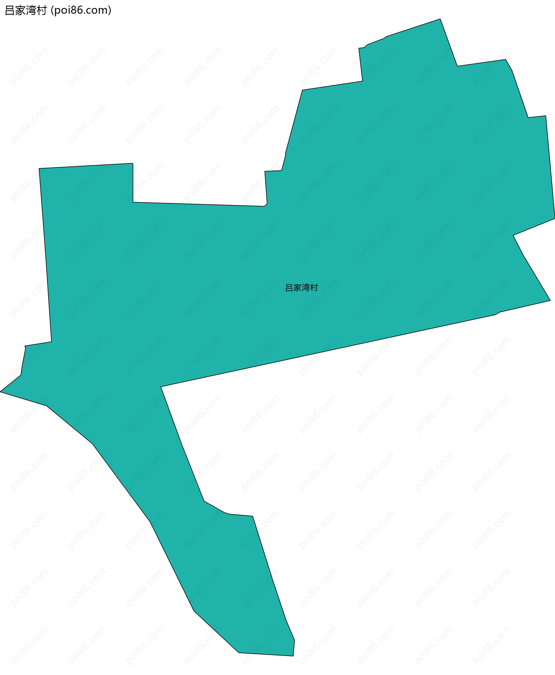 吕家湾村边界地图