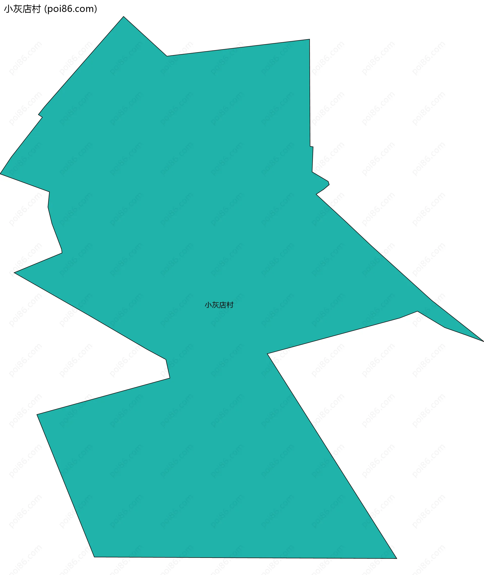 小灰店村边界地图