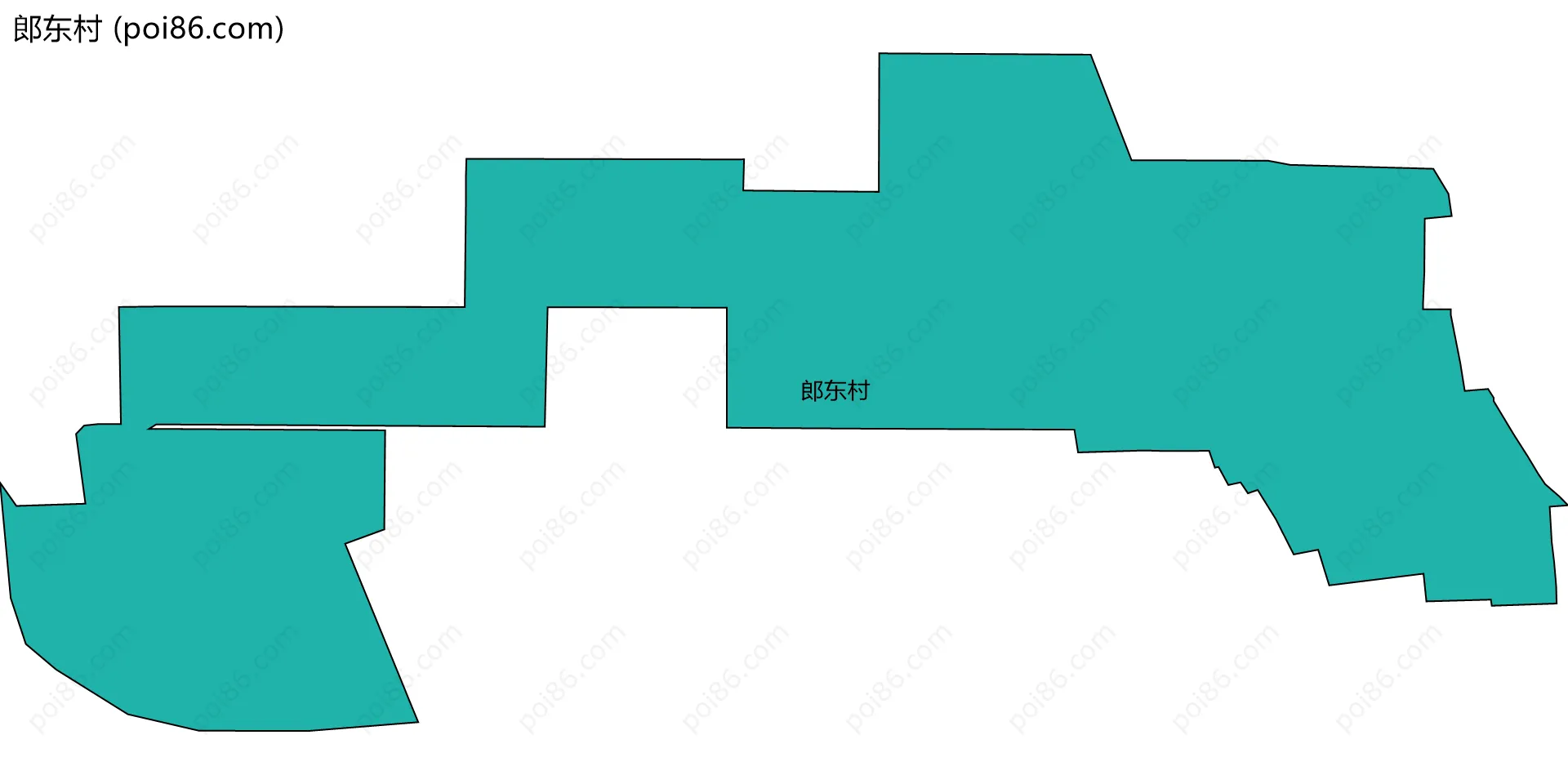 郎东村边界地图