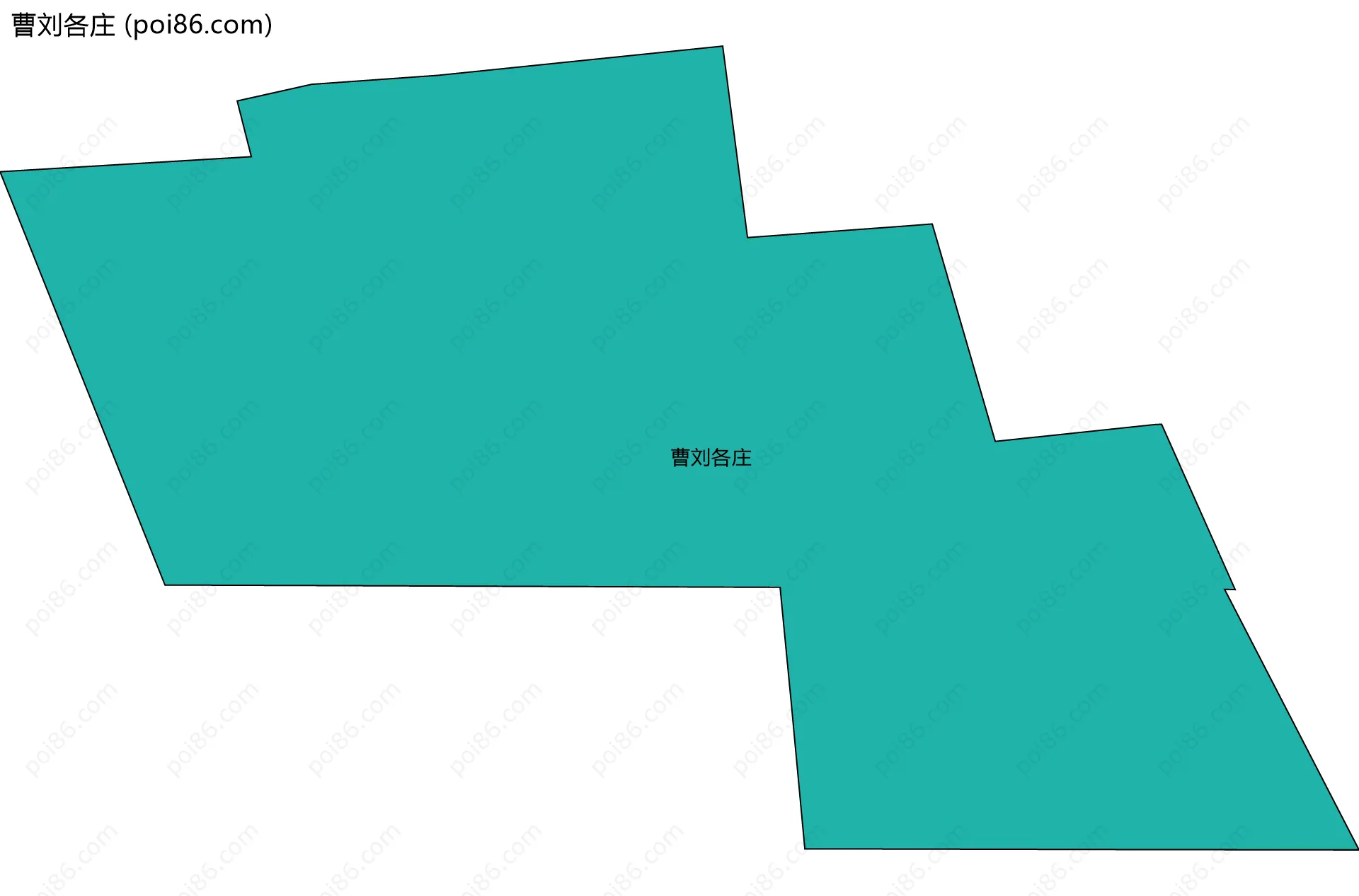 曹刘各庄边界地图