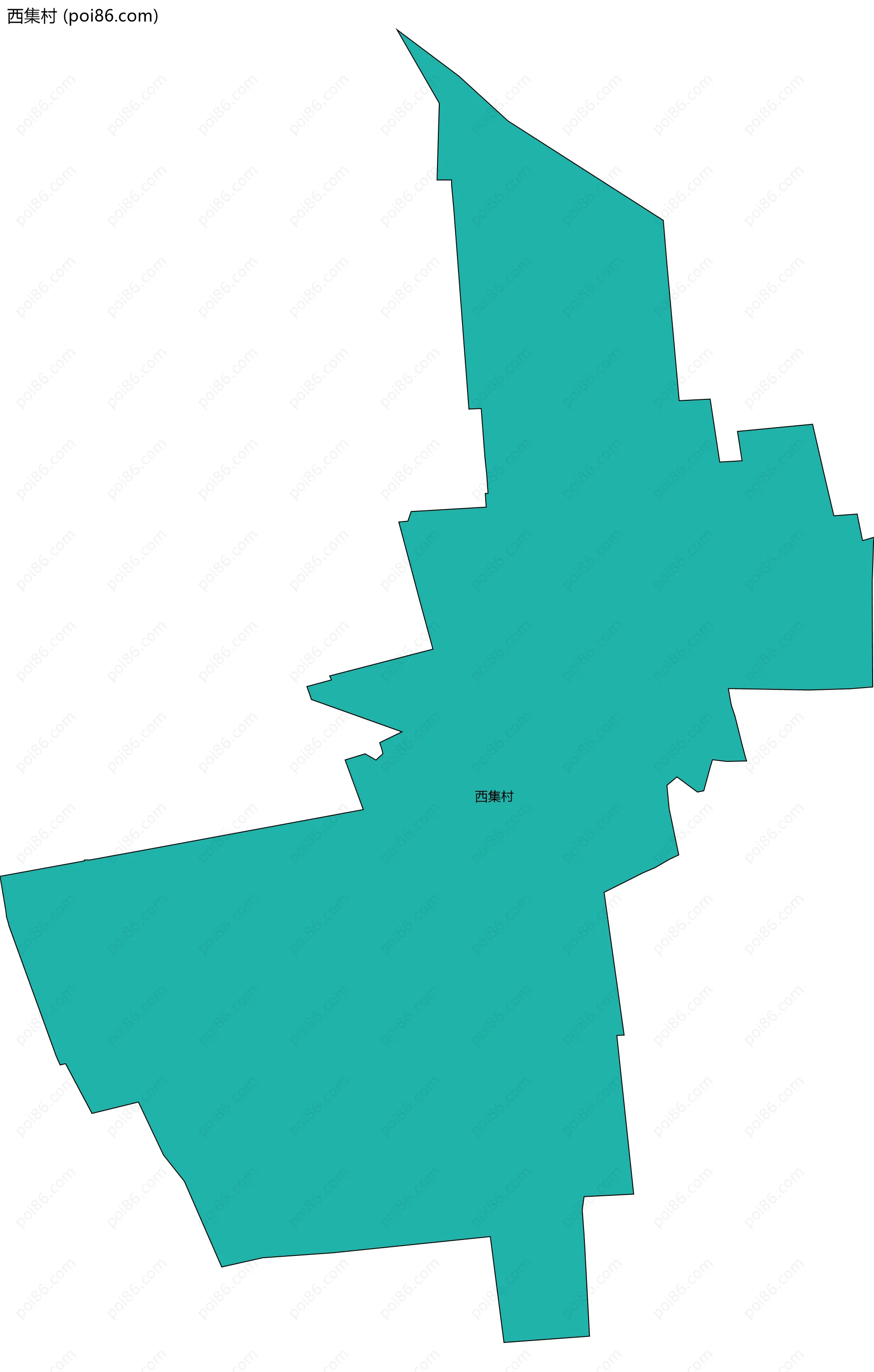 西集村边界地图