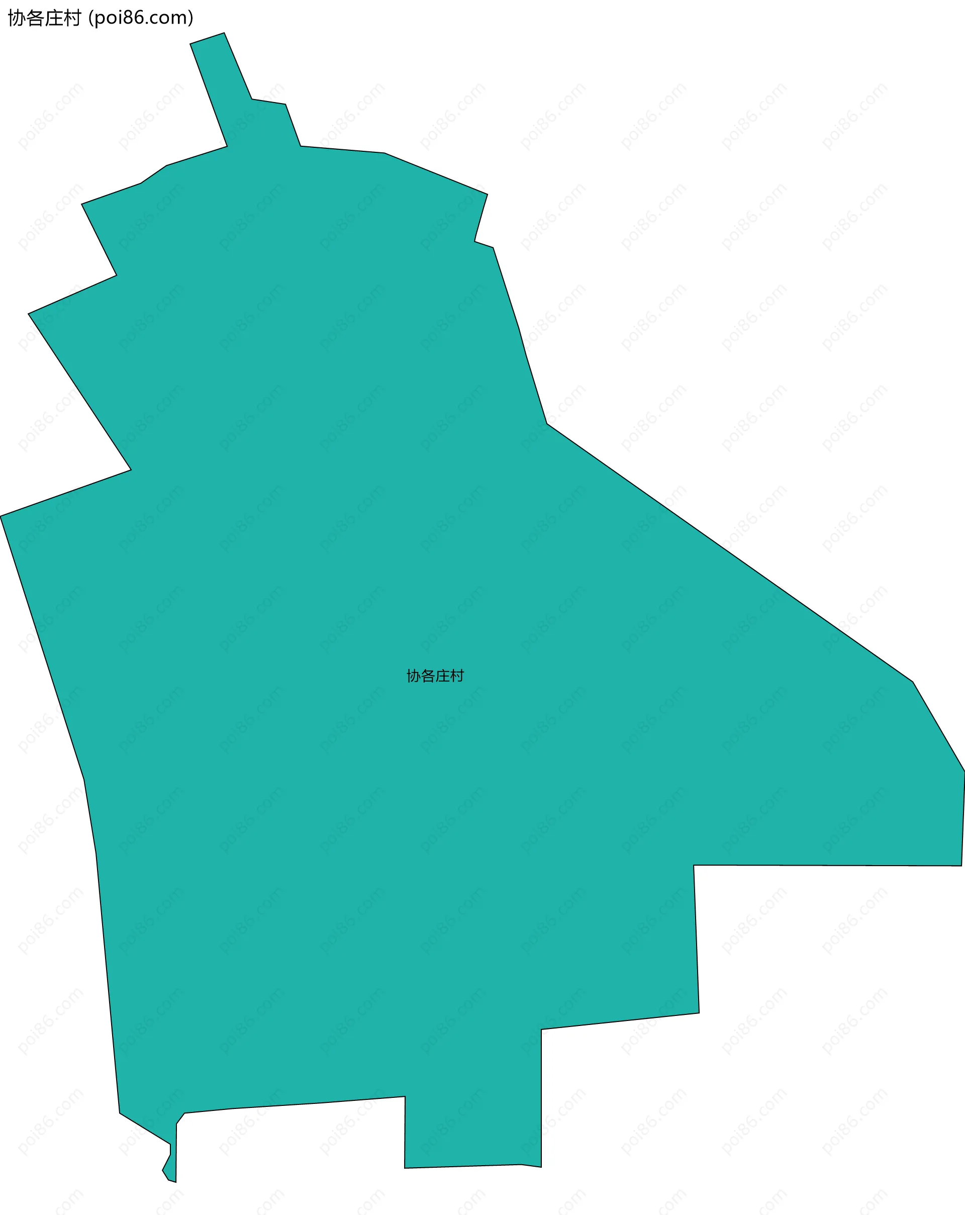 协各庄村边界地图