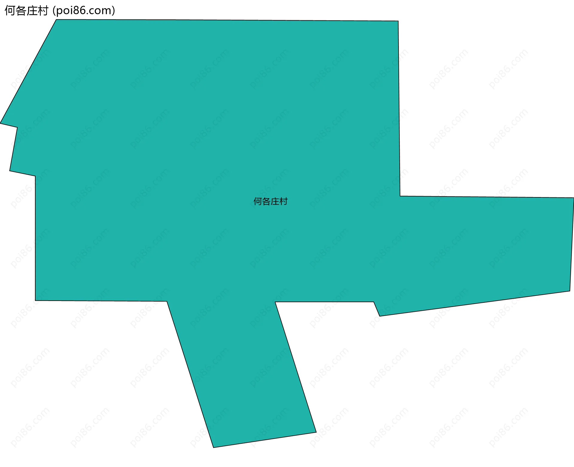 何各庄村边界地图