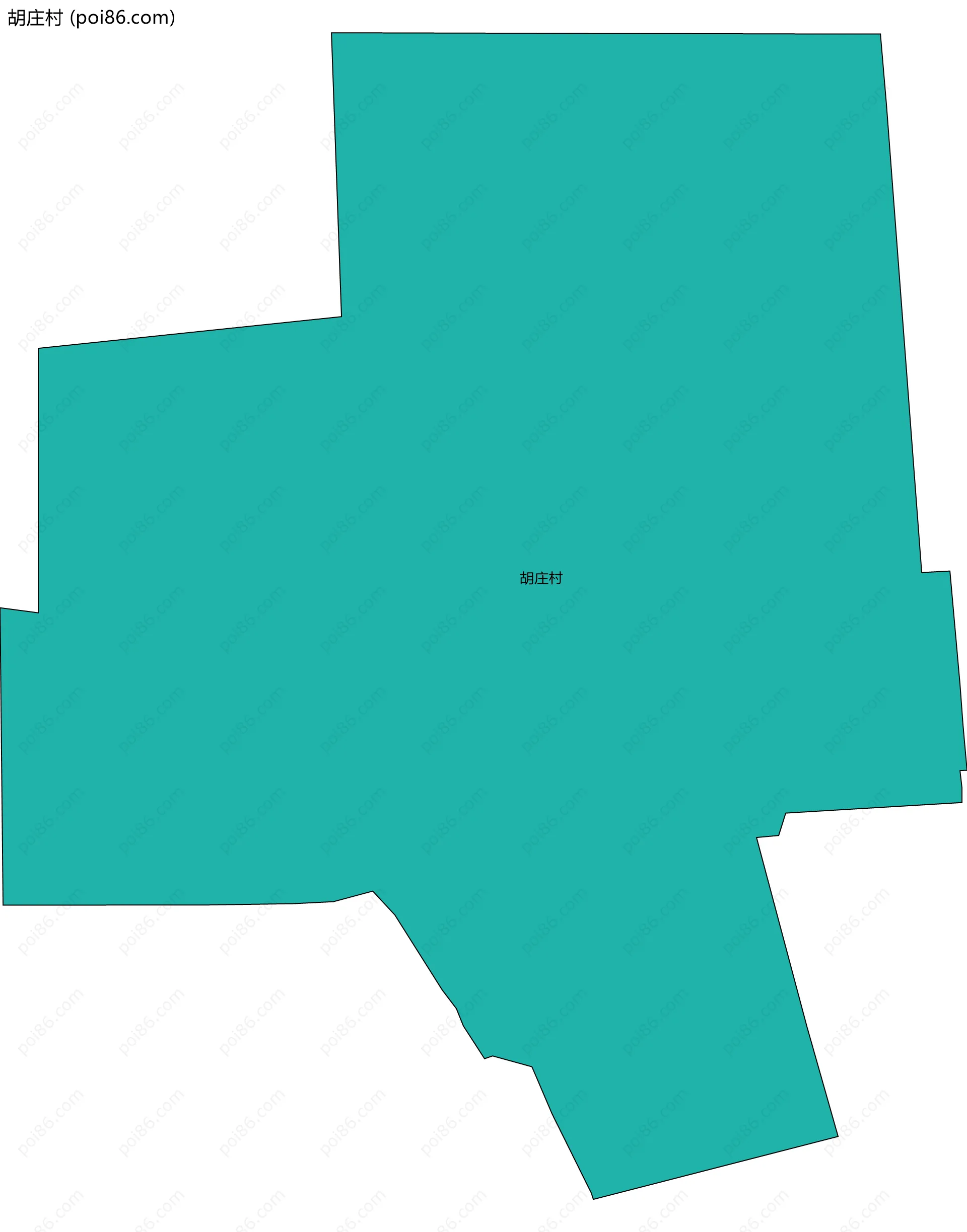 胡庄村边界地图