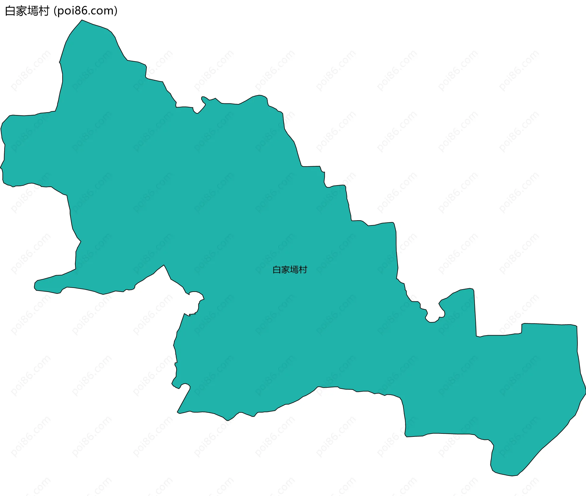 白家墕村边界地图