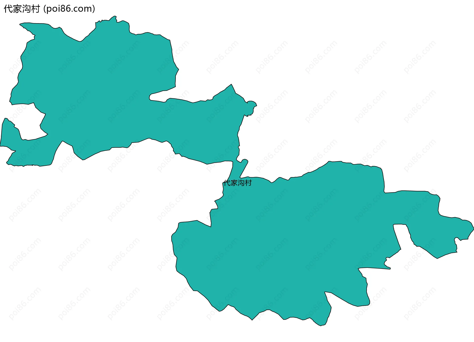 代家沟村边界地图