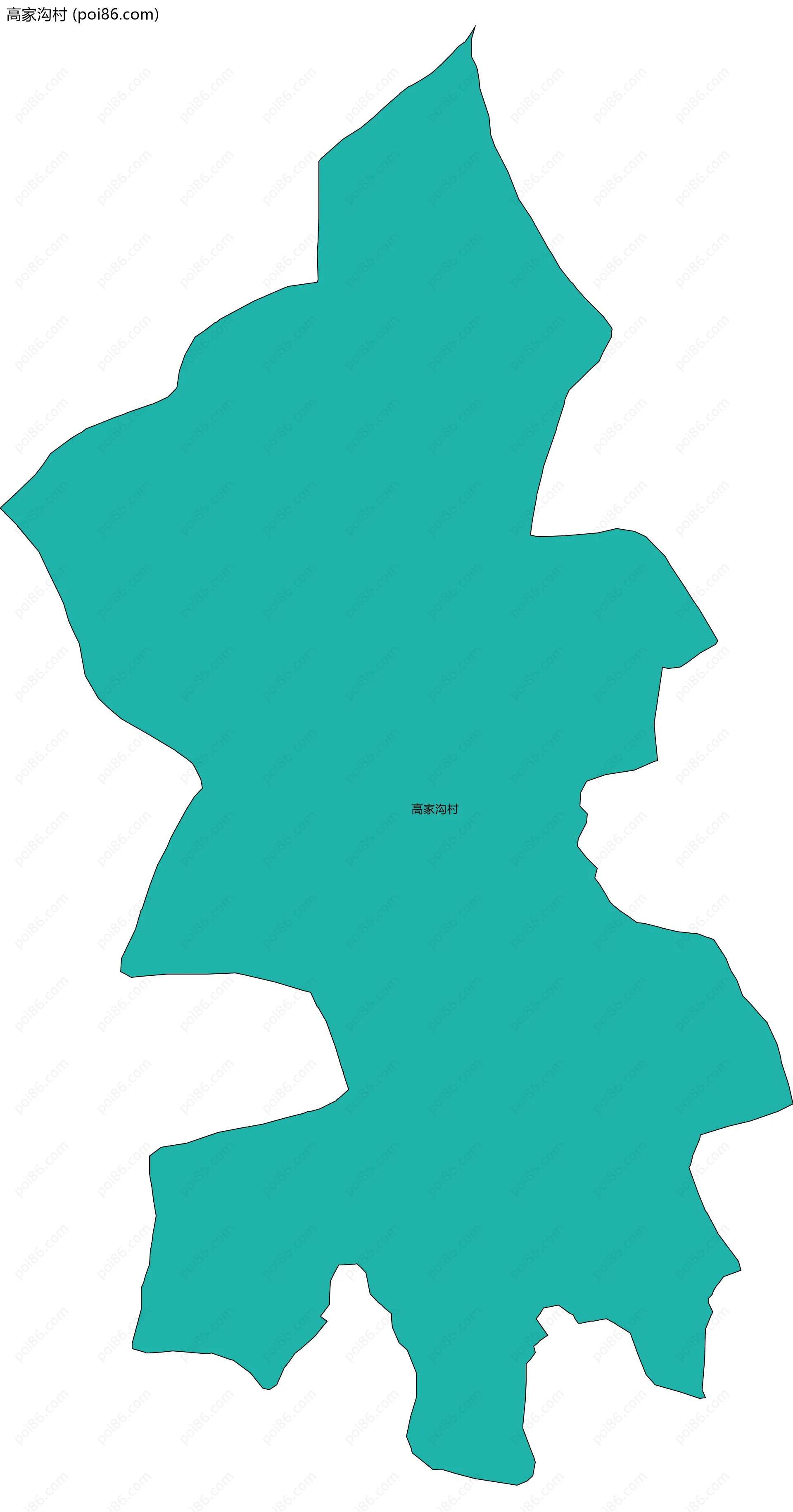 高家沟村边界地图