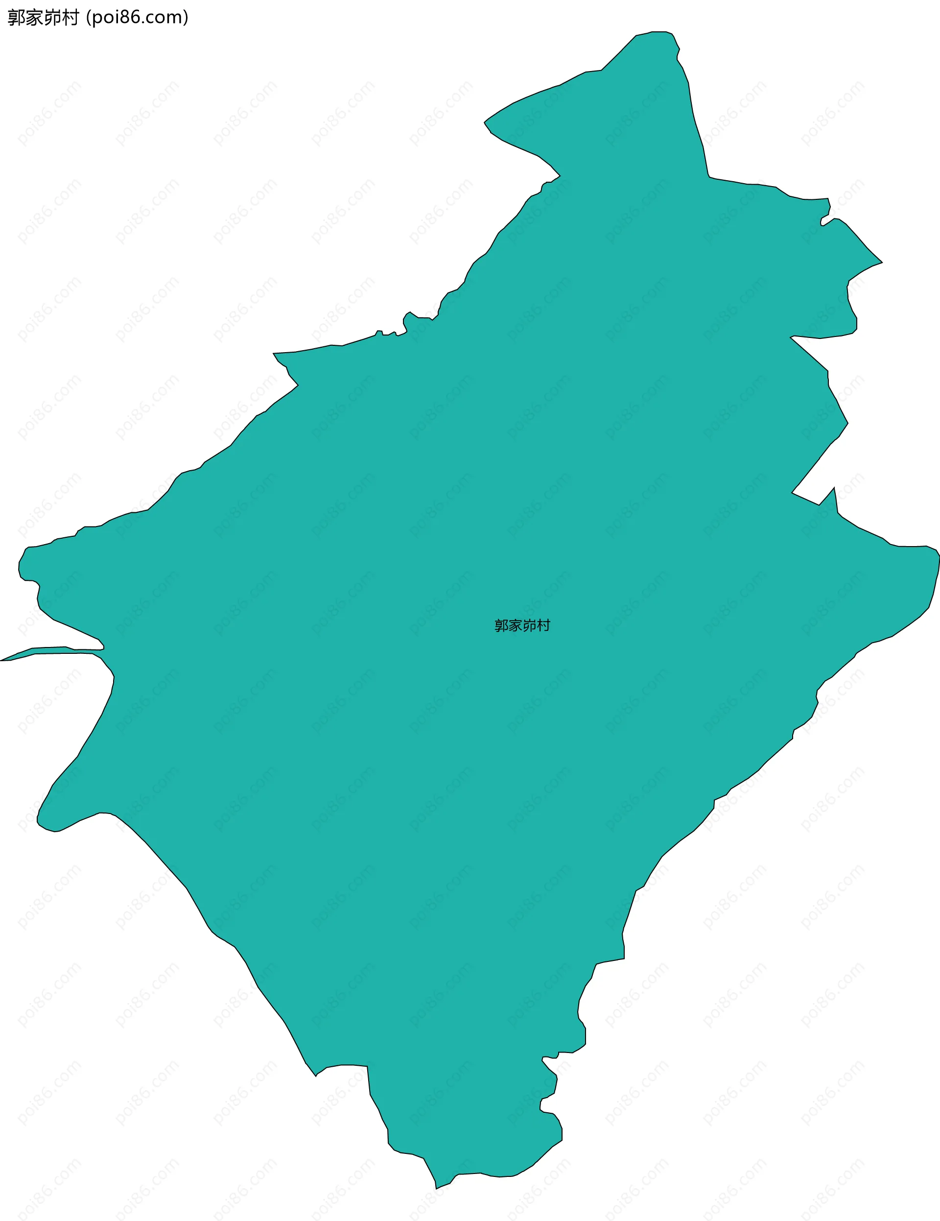 郭家峁村边界地图