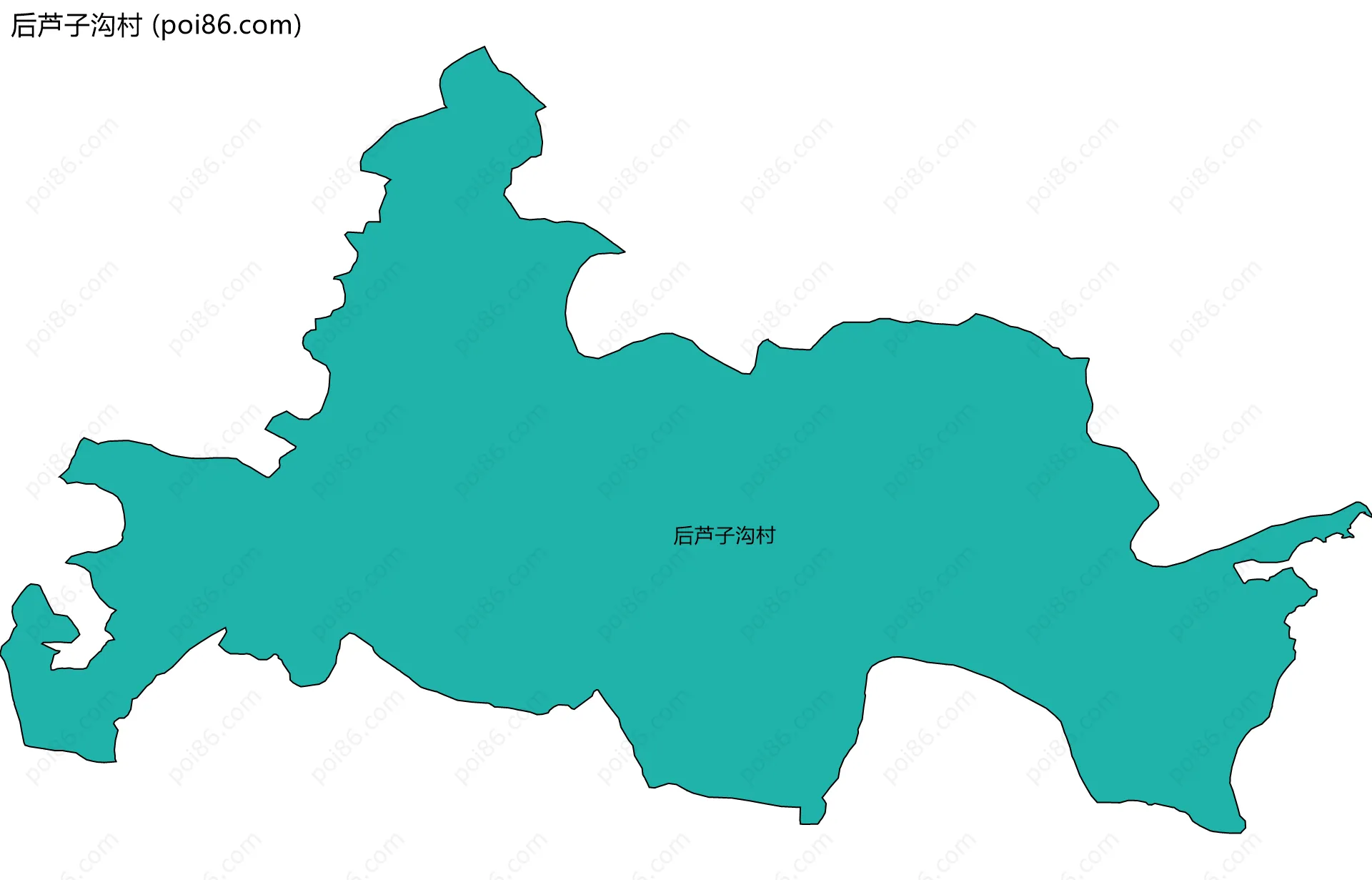 后芦子沟村边界地图