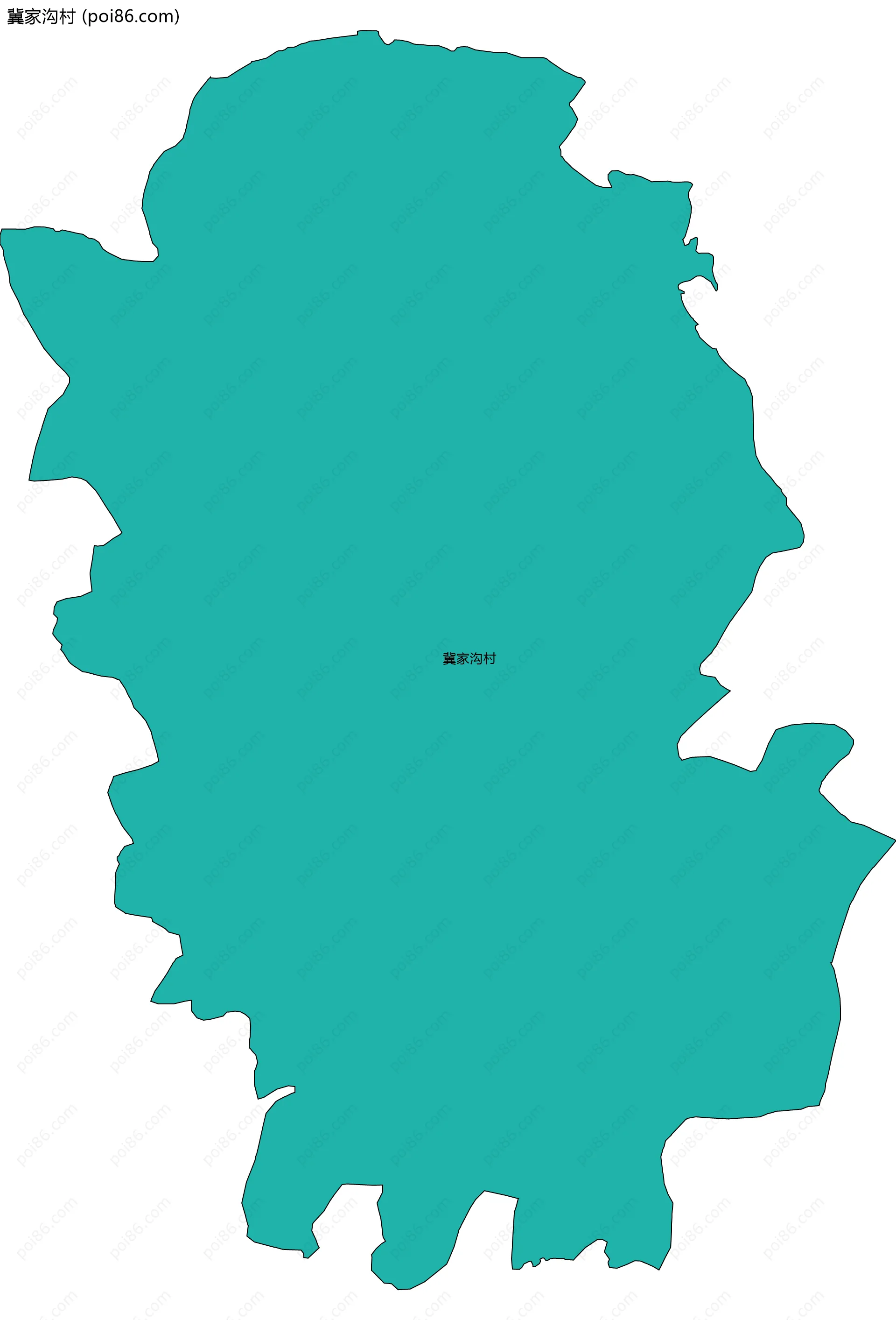 冀家沟村边界地图